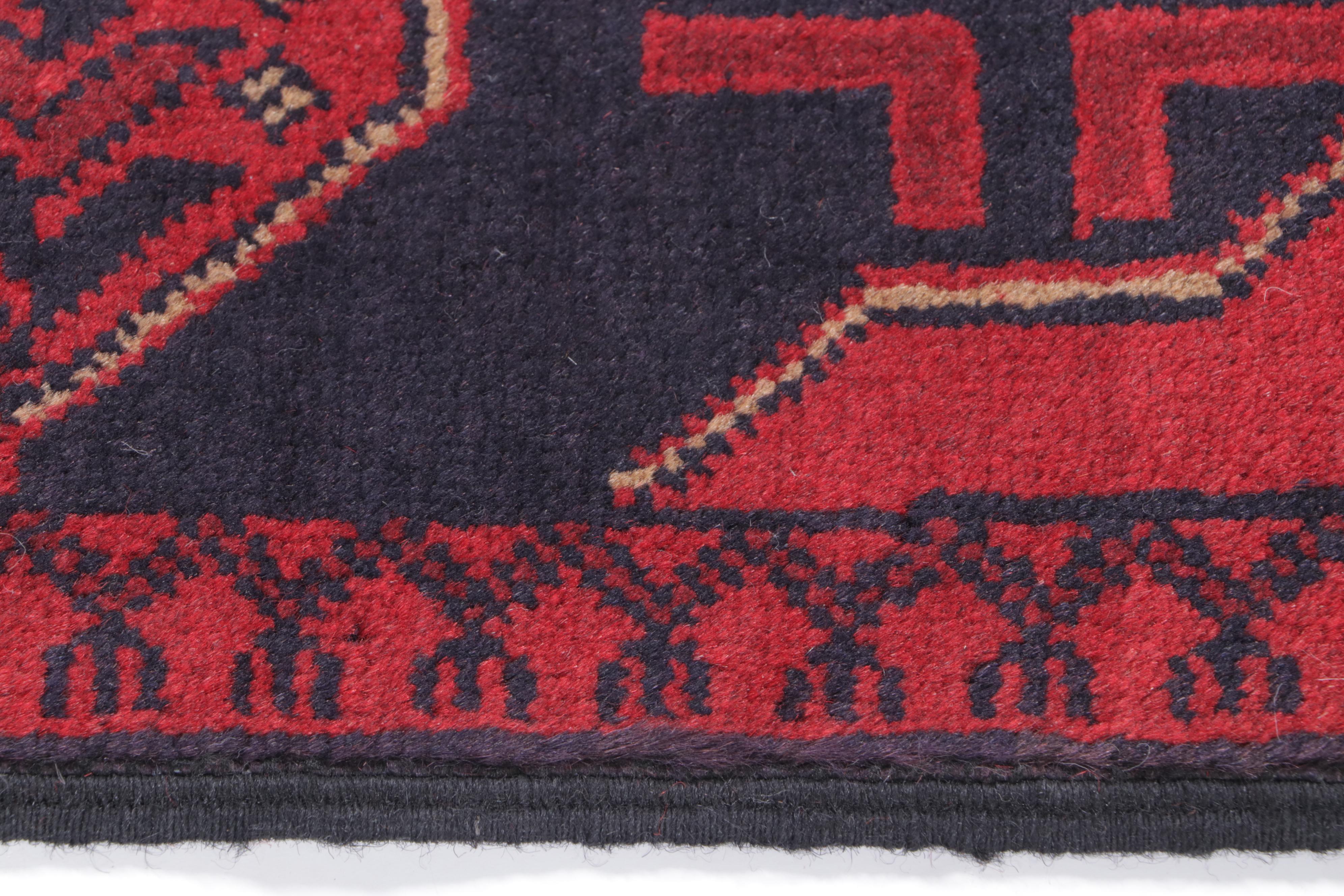 2'5 x 4'3 Hand-Knotted Afghan Kunduz Accent Rug