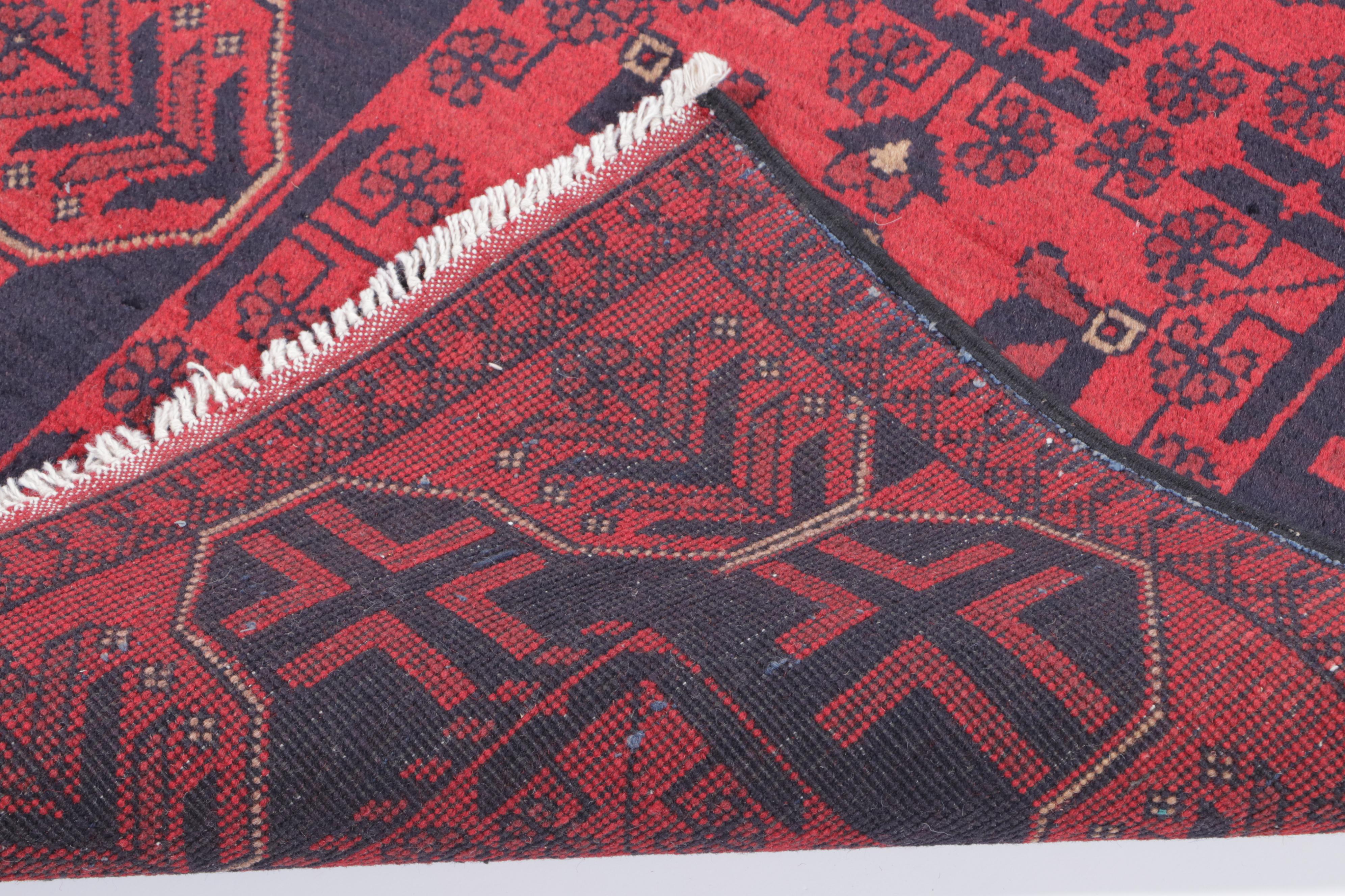 2'5 x 4'3 Hand-Knotted Afghan Kunduz Accent Rug