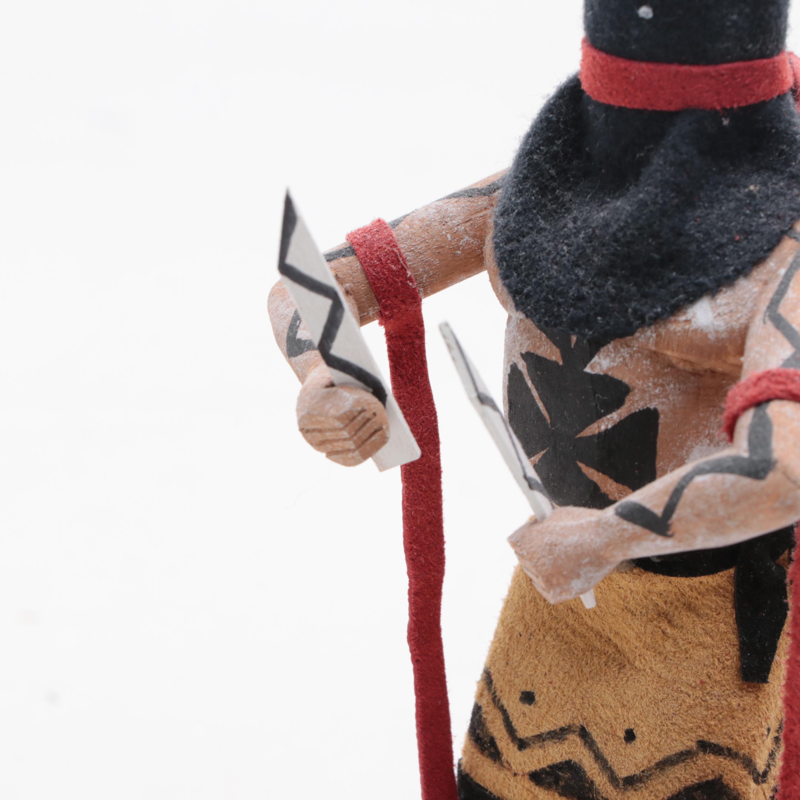 R. Begay Signed Apache Kachina "Apache Crown Dancers", 2007