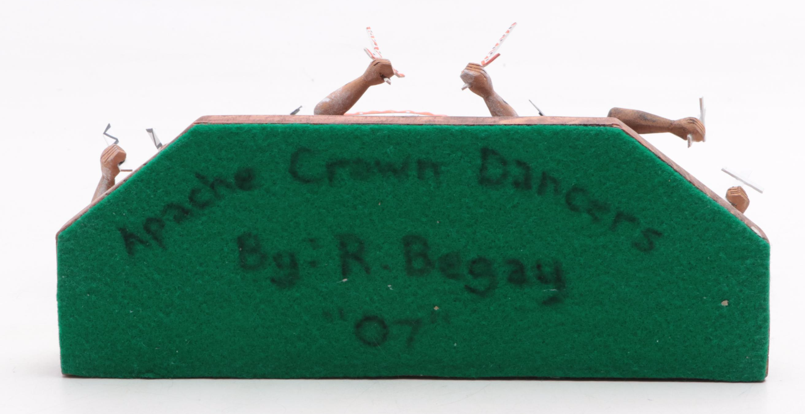 R. Begay Signed Apache Kachina "Apache Crown Dancers", 2007