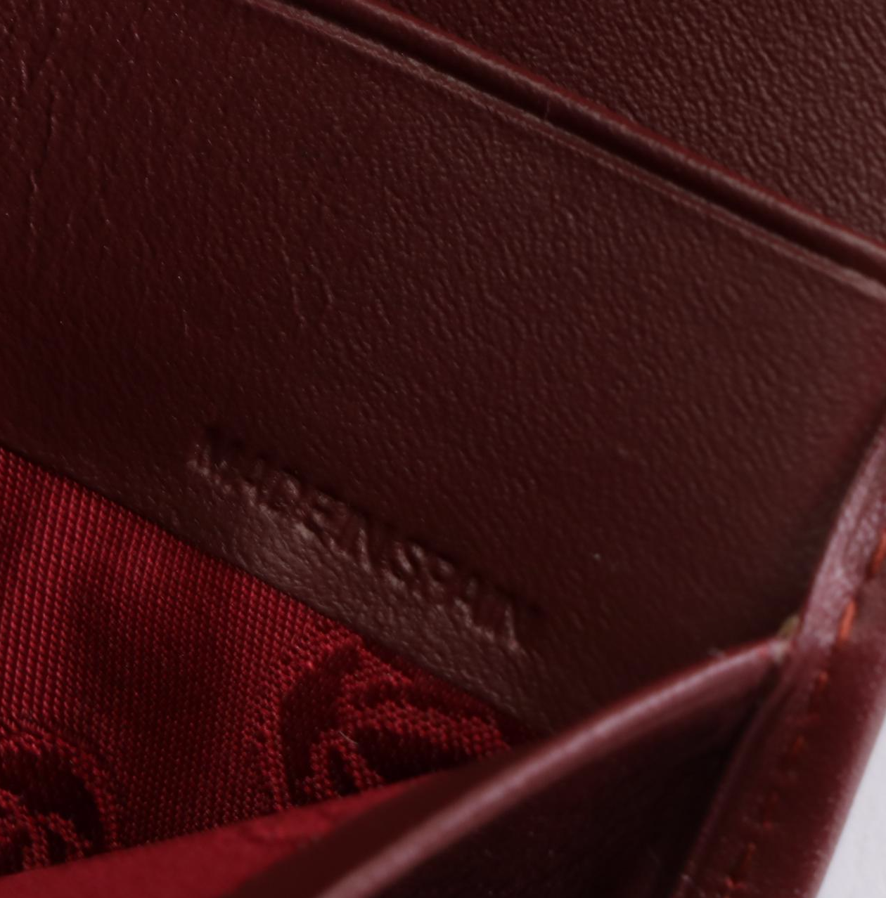 Cartier Bifold Wallet in Burgundy Leather