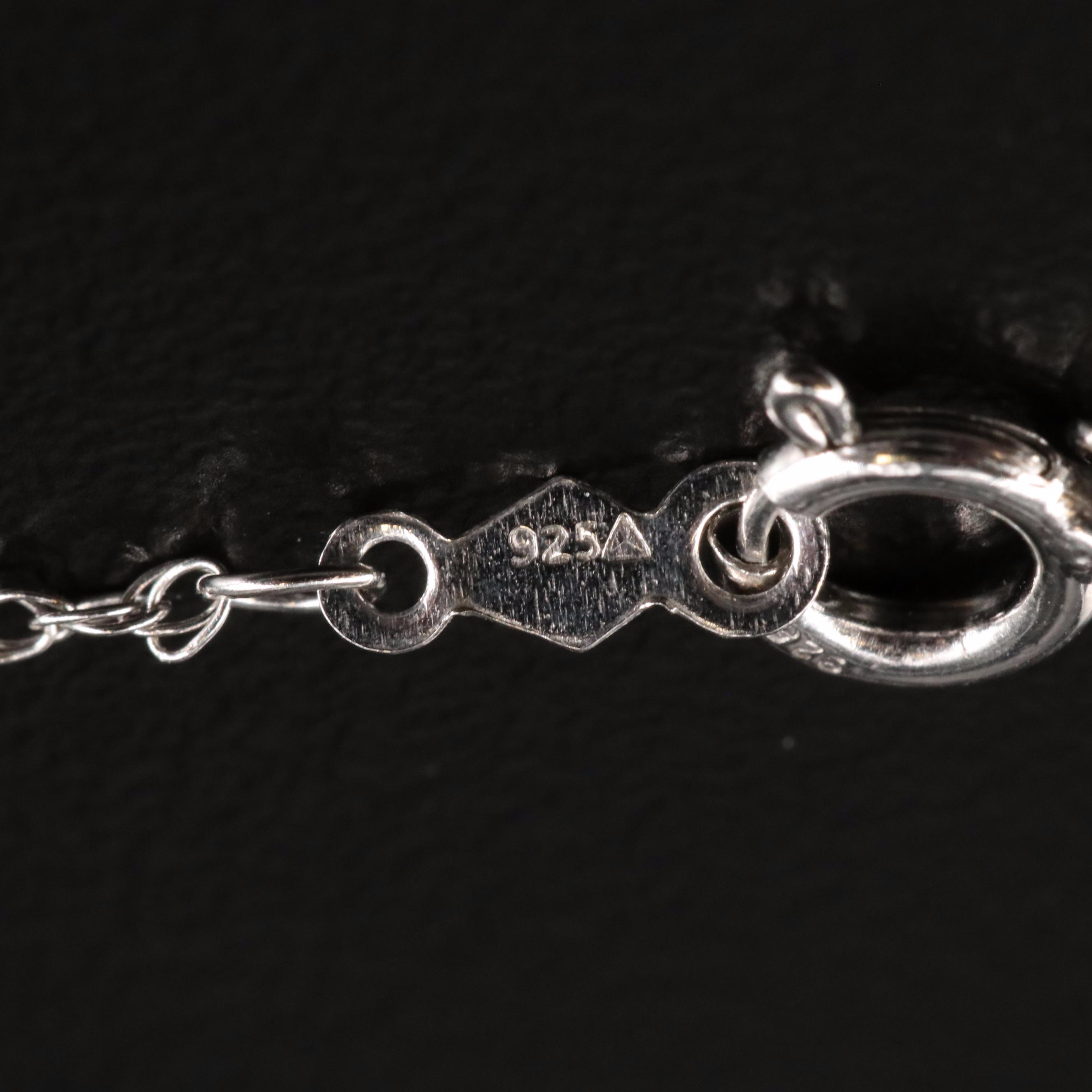 Sterling Ruby Cross Pendant Necklace