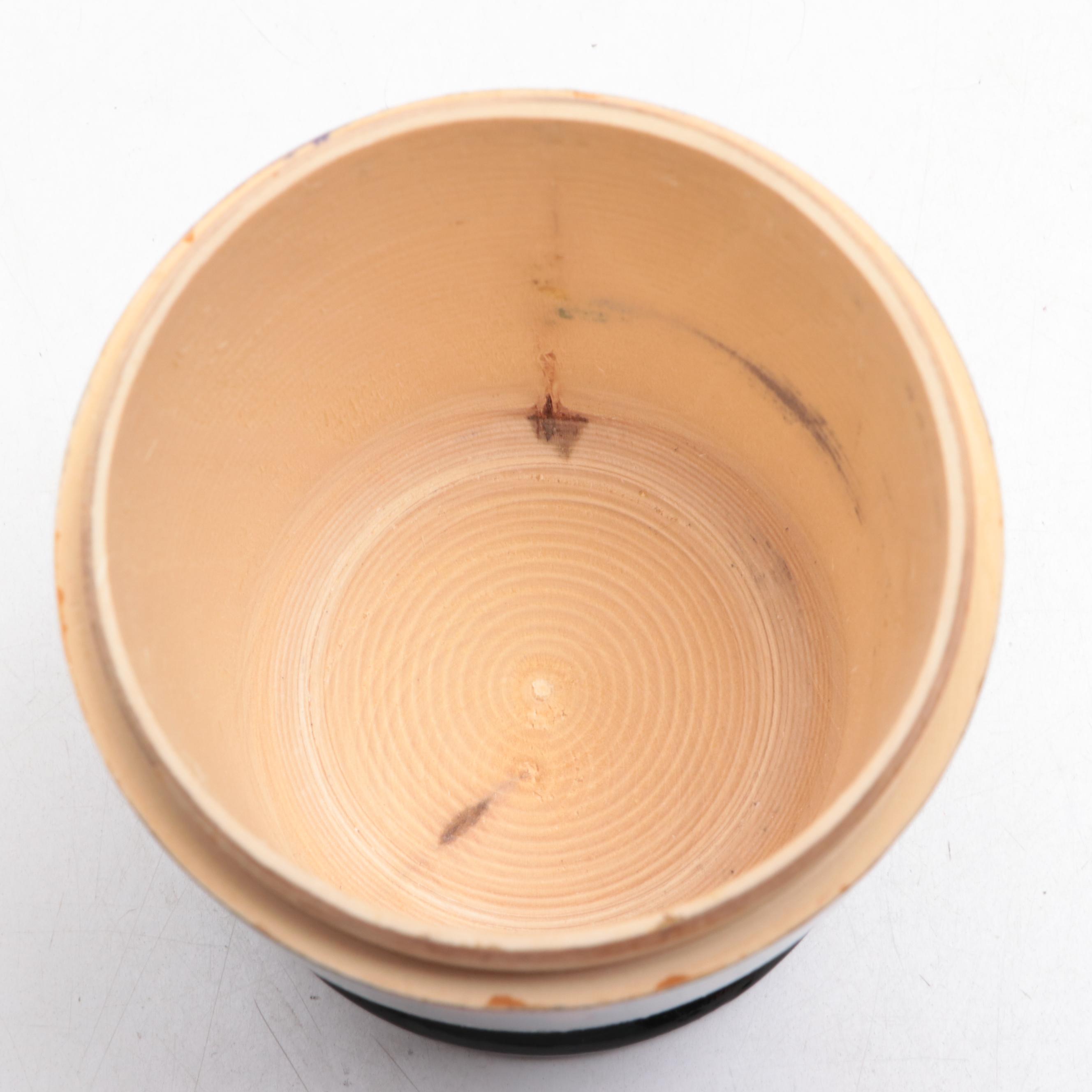 Russian Hand-Painted Wooden Matryoshka Doll, 1991