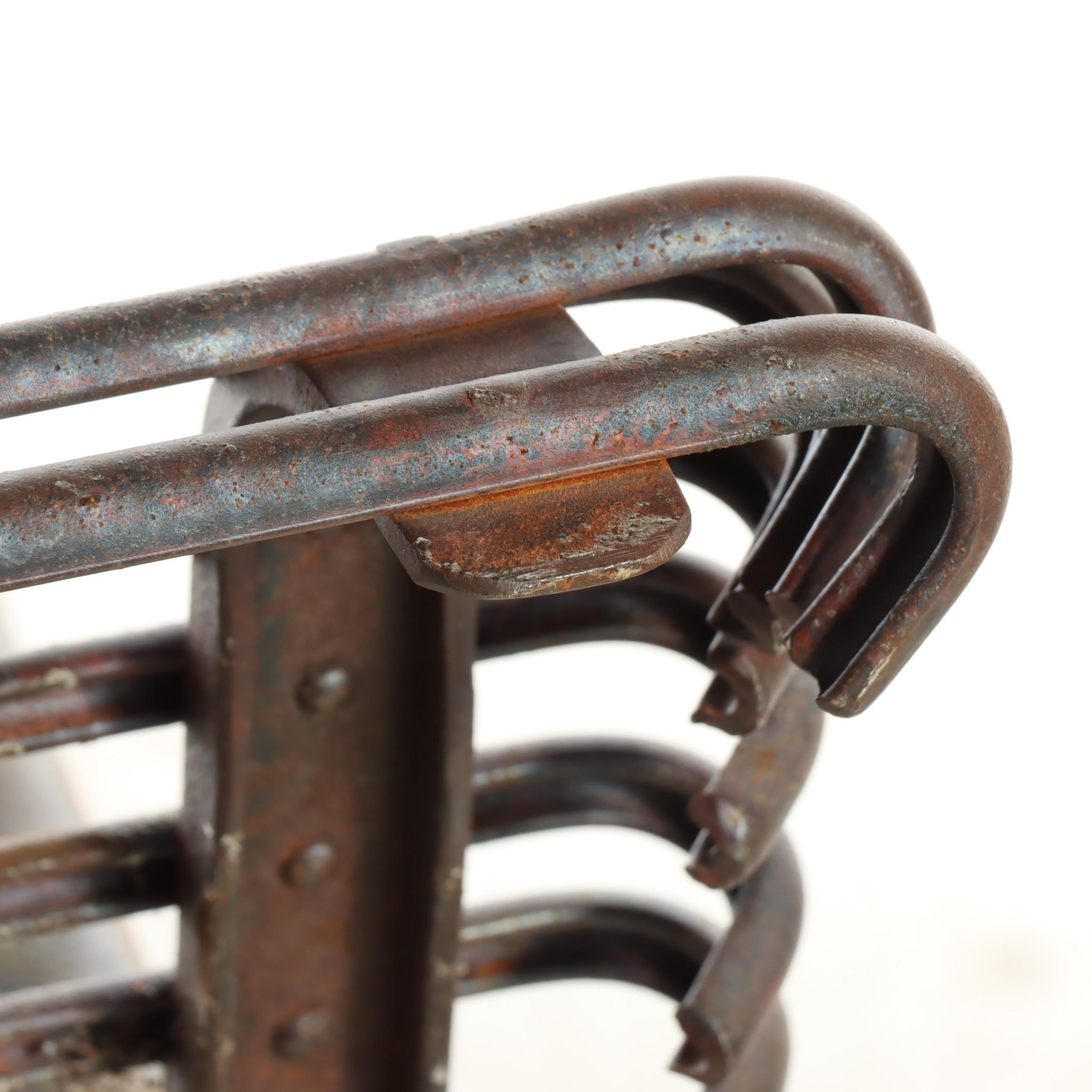 St. Sauveur French Iron Garden Bench, Early 20th Century