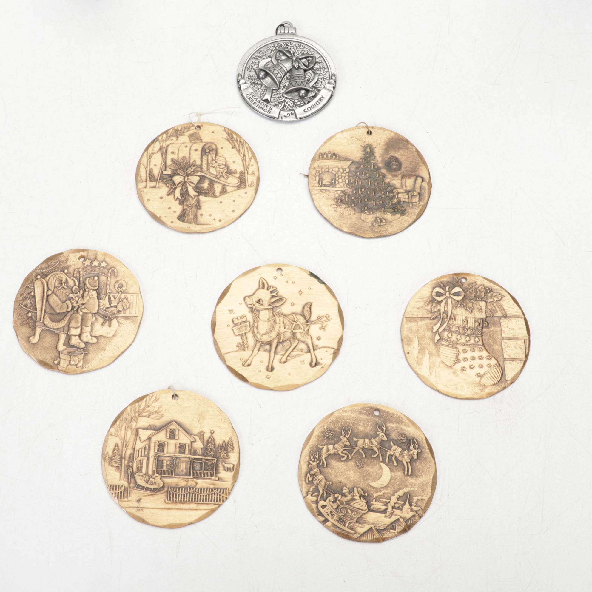 Wendell August Bronze Ornaments with Other Christmas Décor