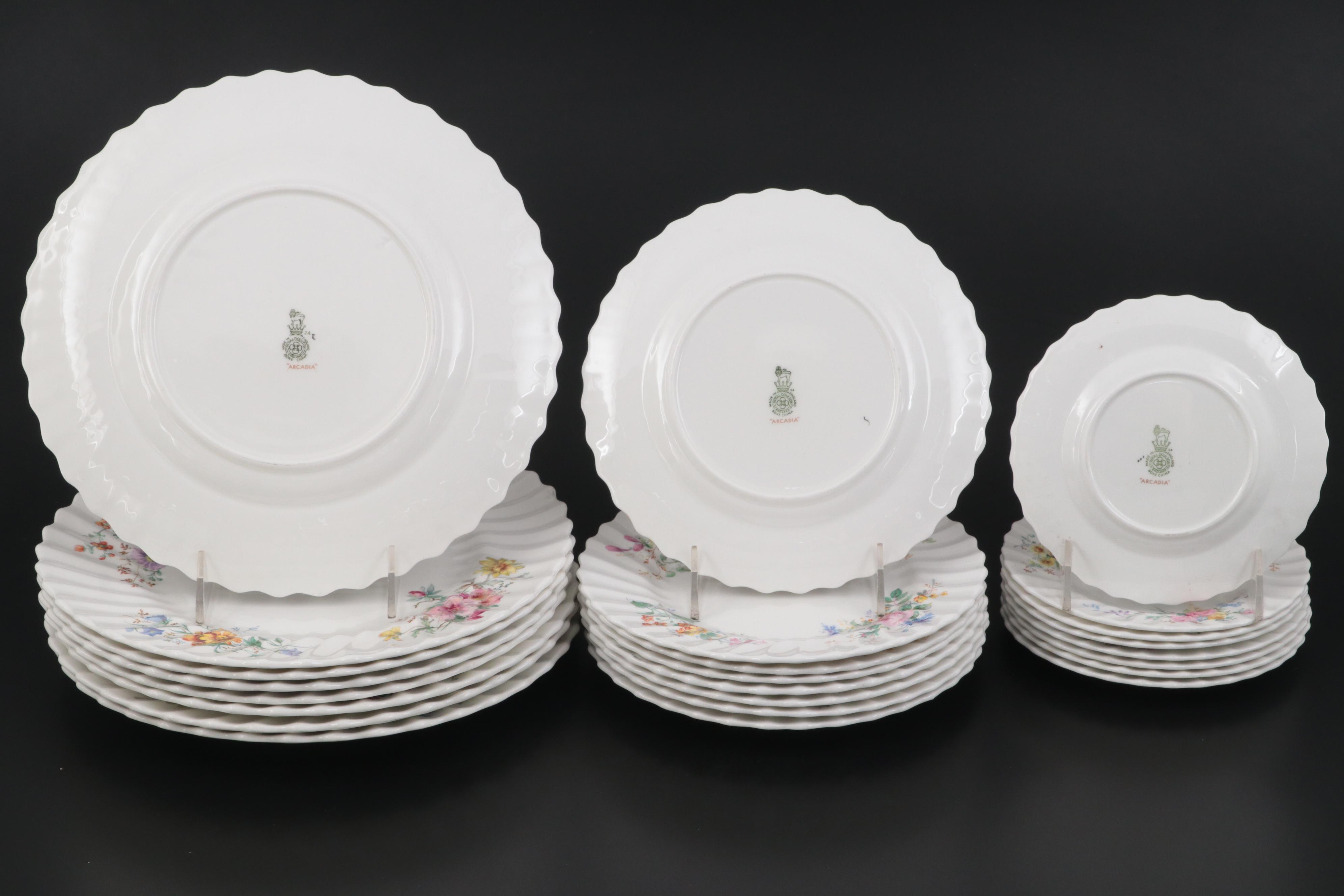 Royal Doulton "Arcadia" Bone China Dinnerware, 1938-1959