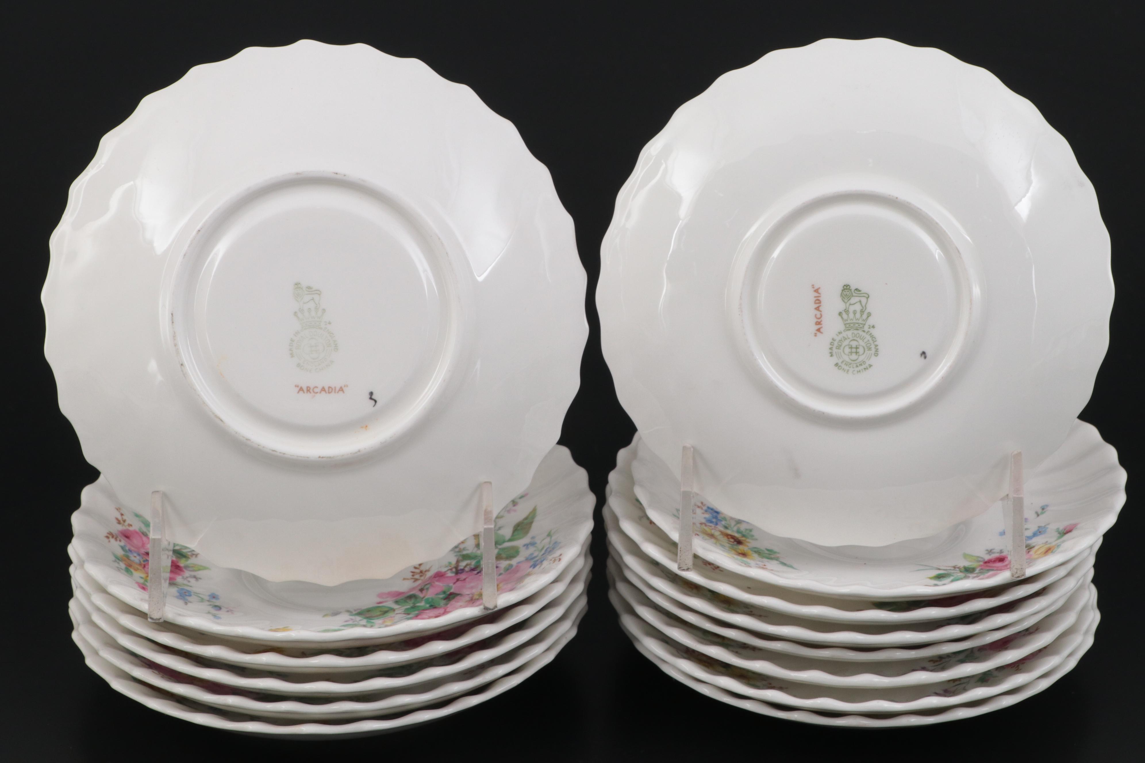 Royal Doulton "Arcadia" Bone China Dinnerware, 1938-1959