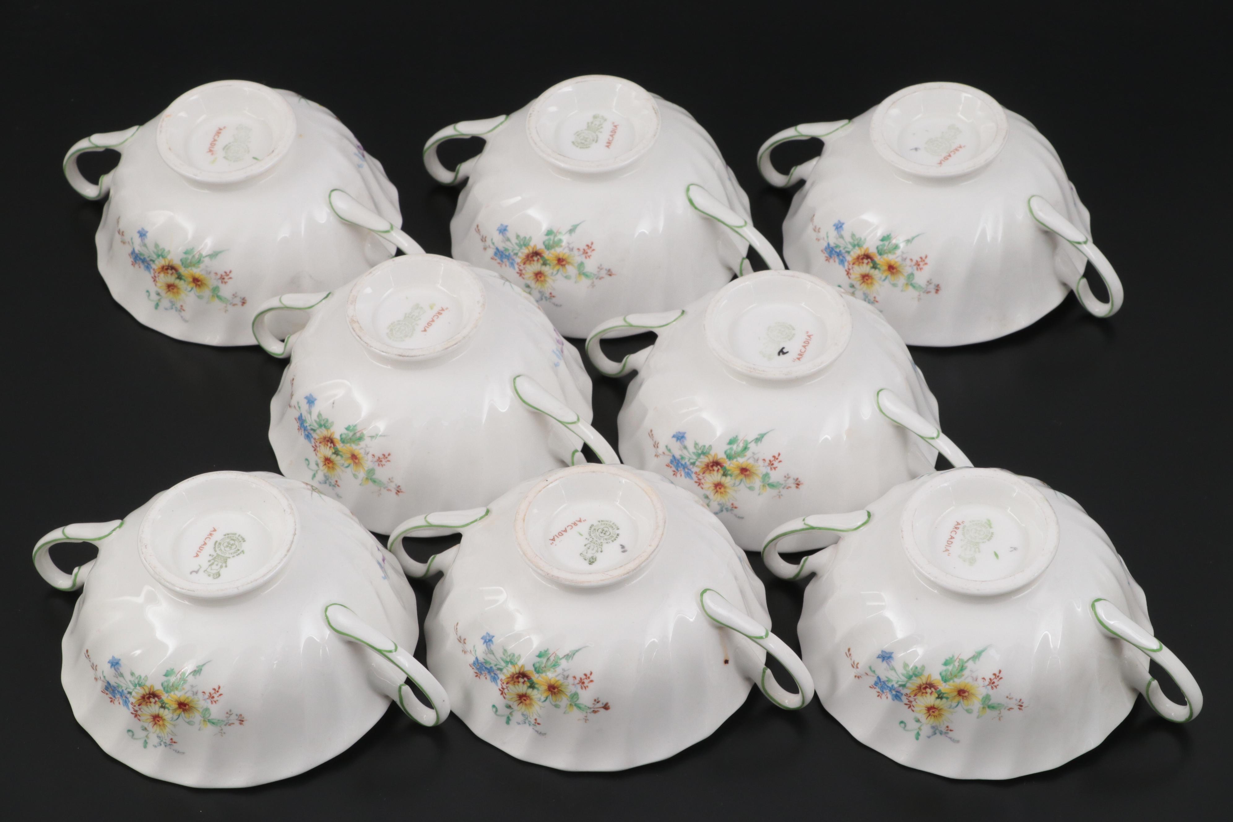 Royal Doulton "Arcadia" Bone China Dinnerware, 1938-1959