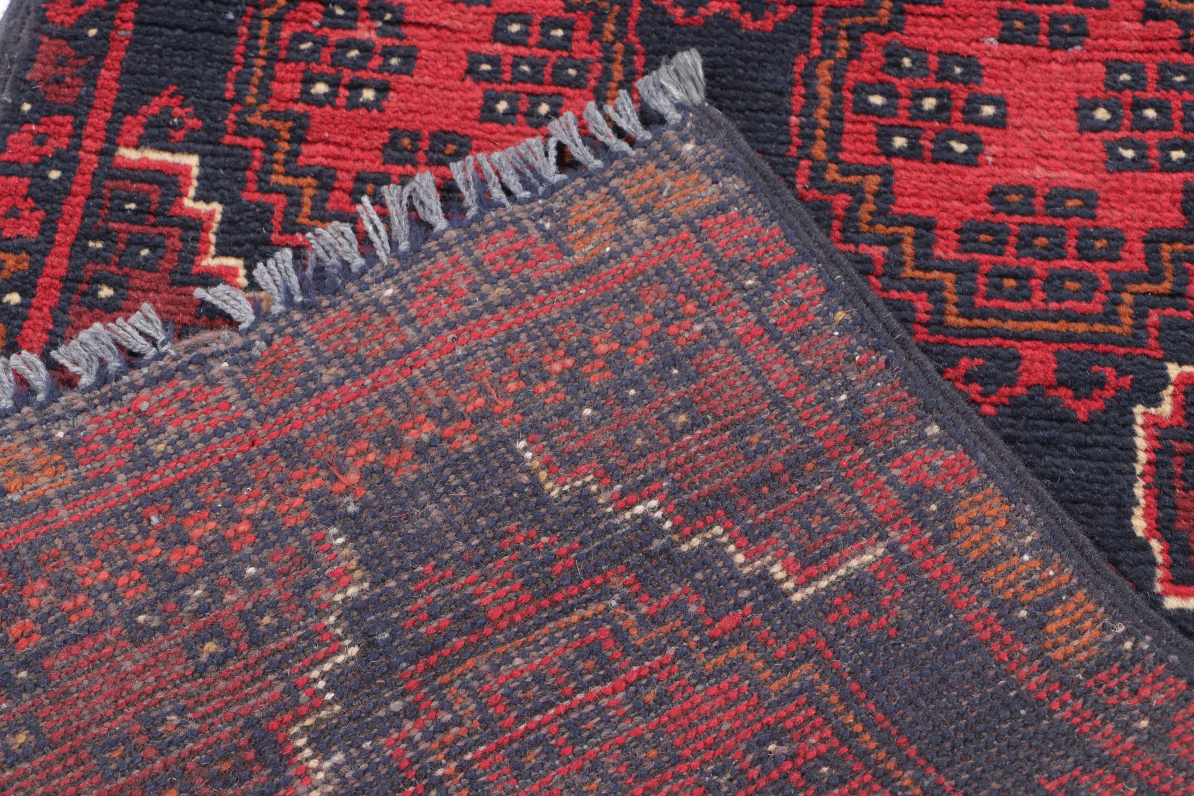 1'8 x 3'3 Hand-Knotted Afghan Kunduz Accent Rug