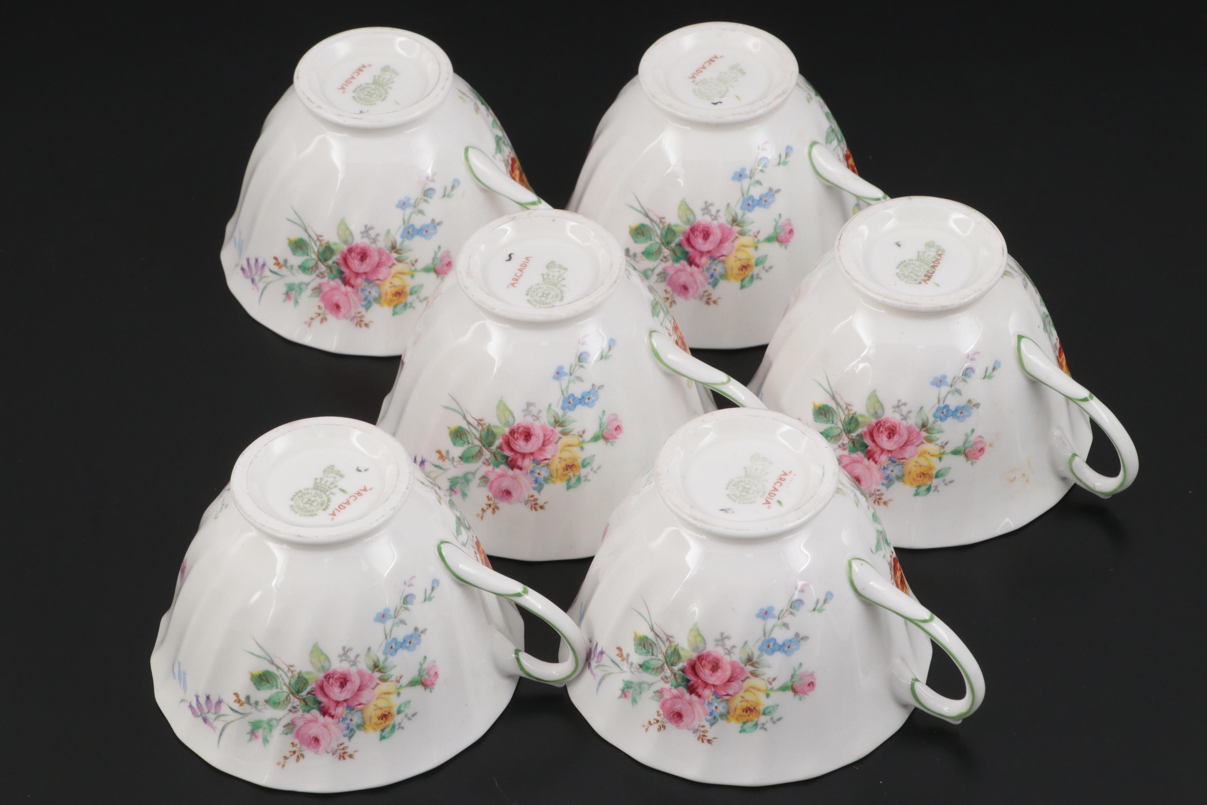 Royal Doulton "Arcadia" Bone China Dinnerware, 1938-1959