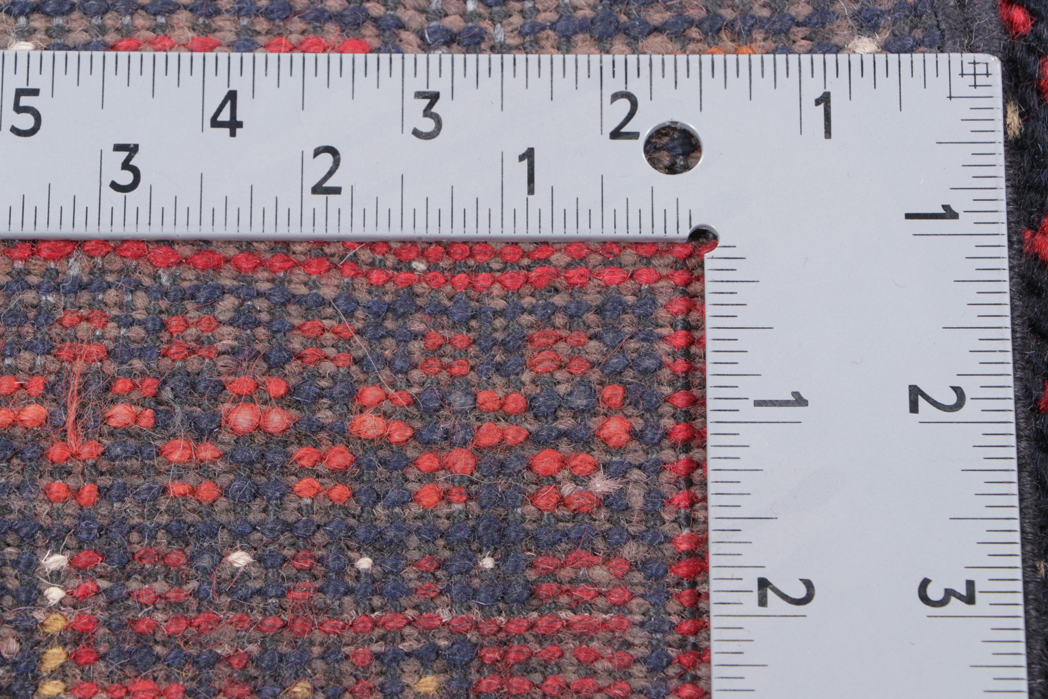 1'8 x 3'3 Hand-Knotted Afghan Kunduz Accent Rug