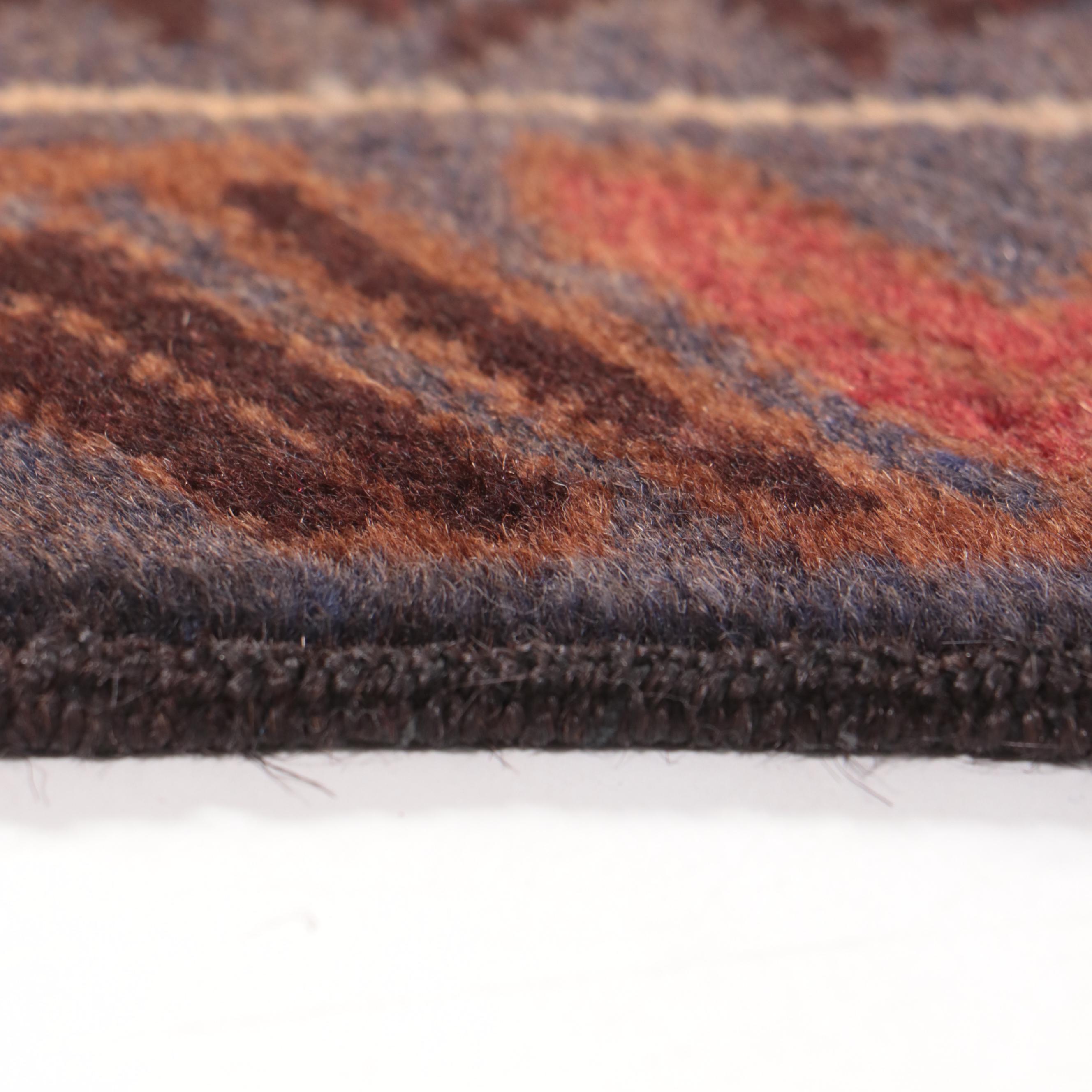 3' x 4'6 Hand-Knotted Afghan Baluch Accent Rug