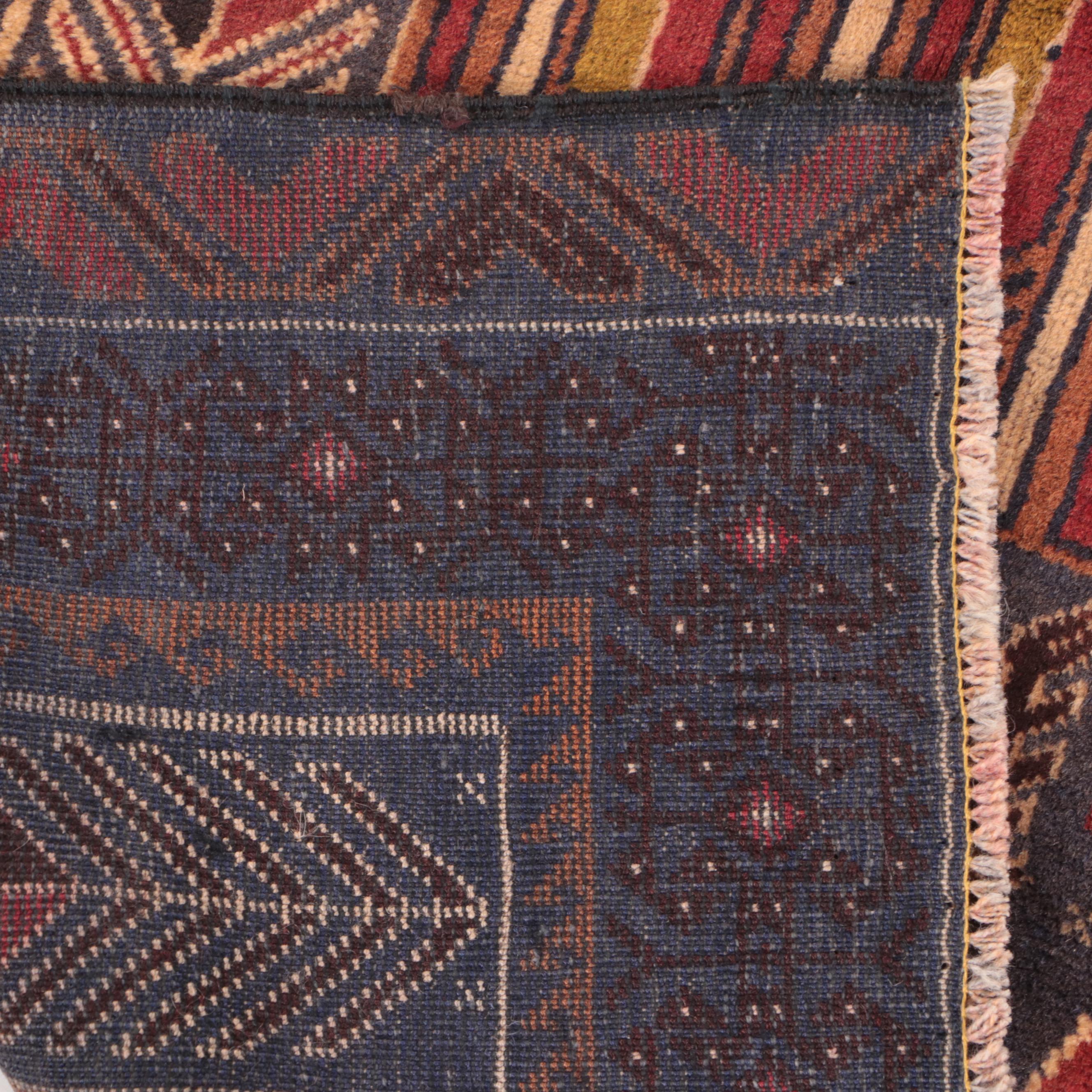 3' x 4'6 Hand-Knotted Afghan Baluch Accent Rug
