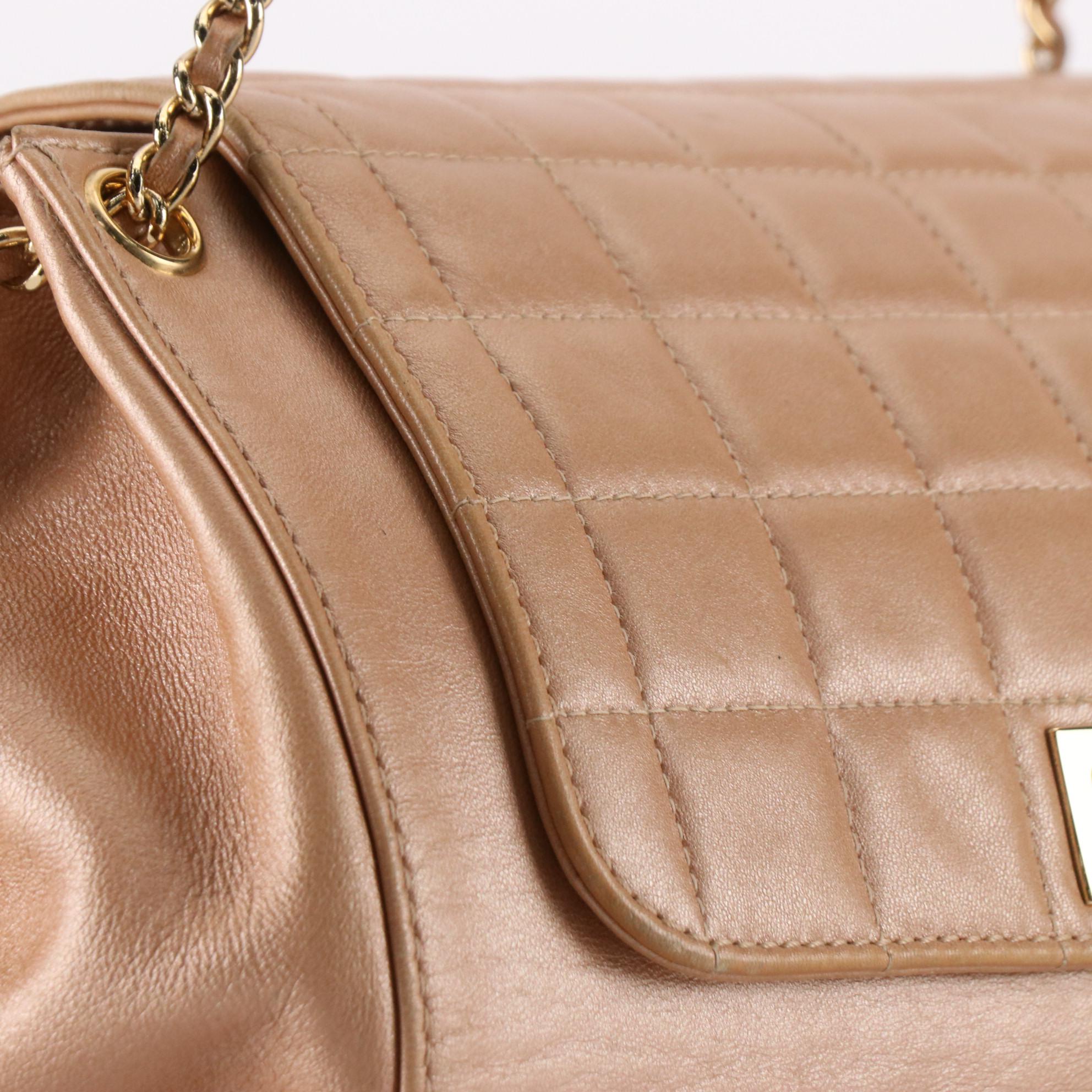 Chanel Mademoiselle Turnlock Bag in Chocolate Bar Quilted Leather