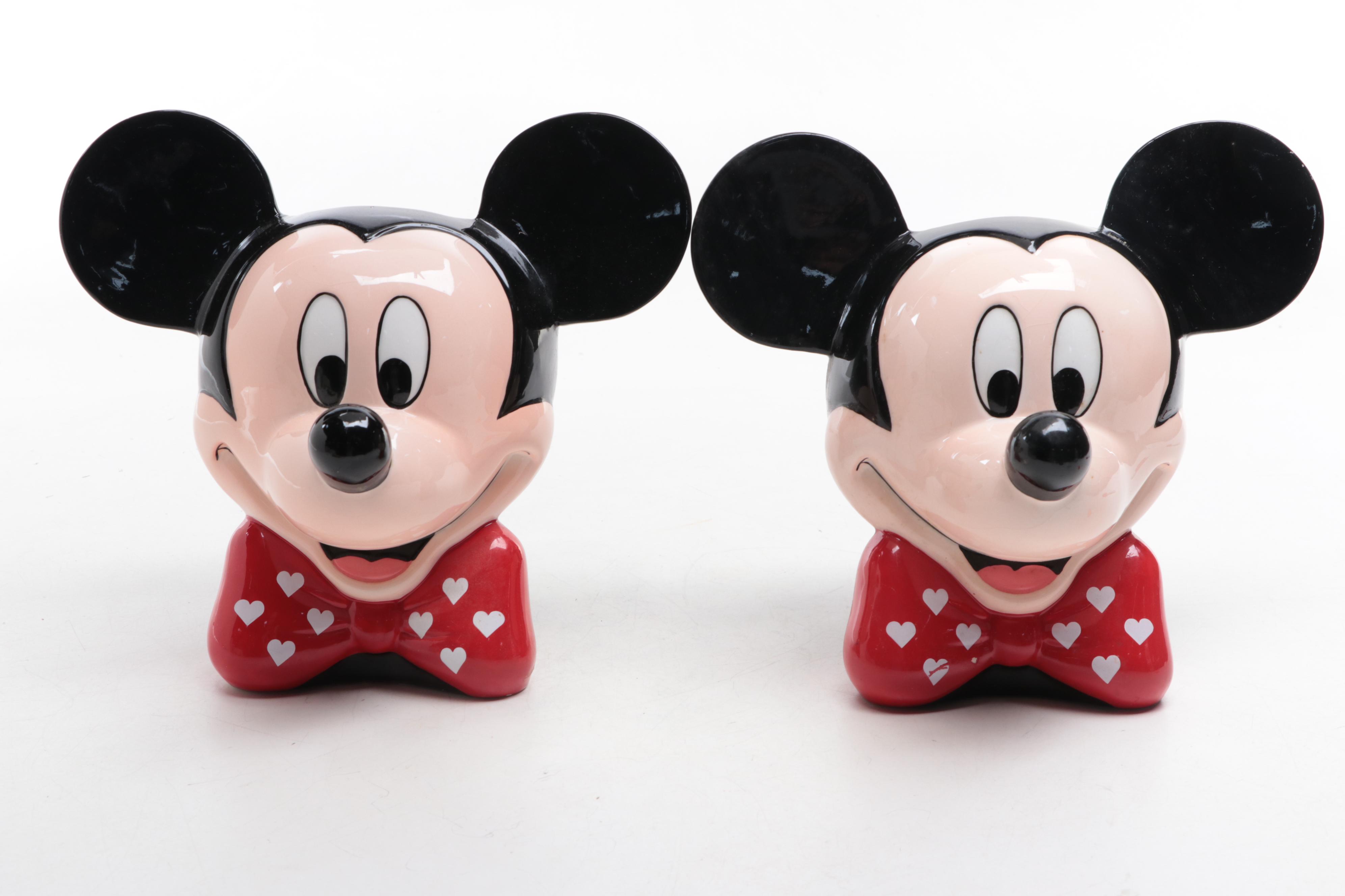 Teleflora Disney Ceramic Mickey Mouse Vases with Cookie Jar