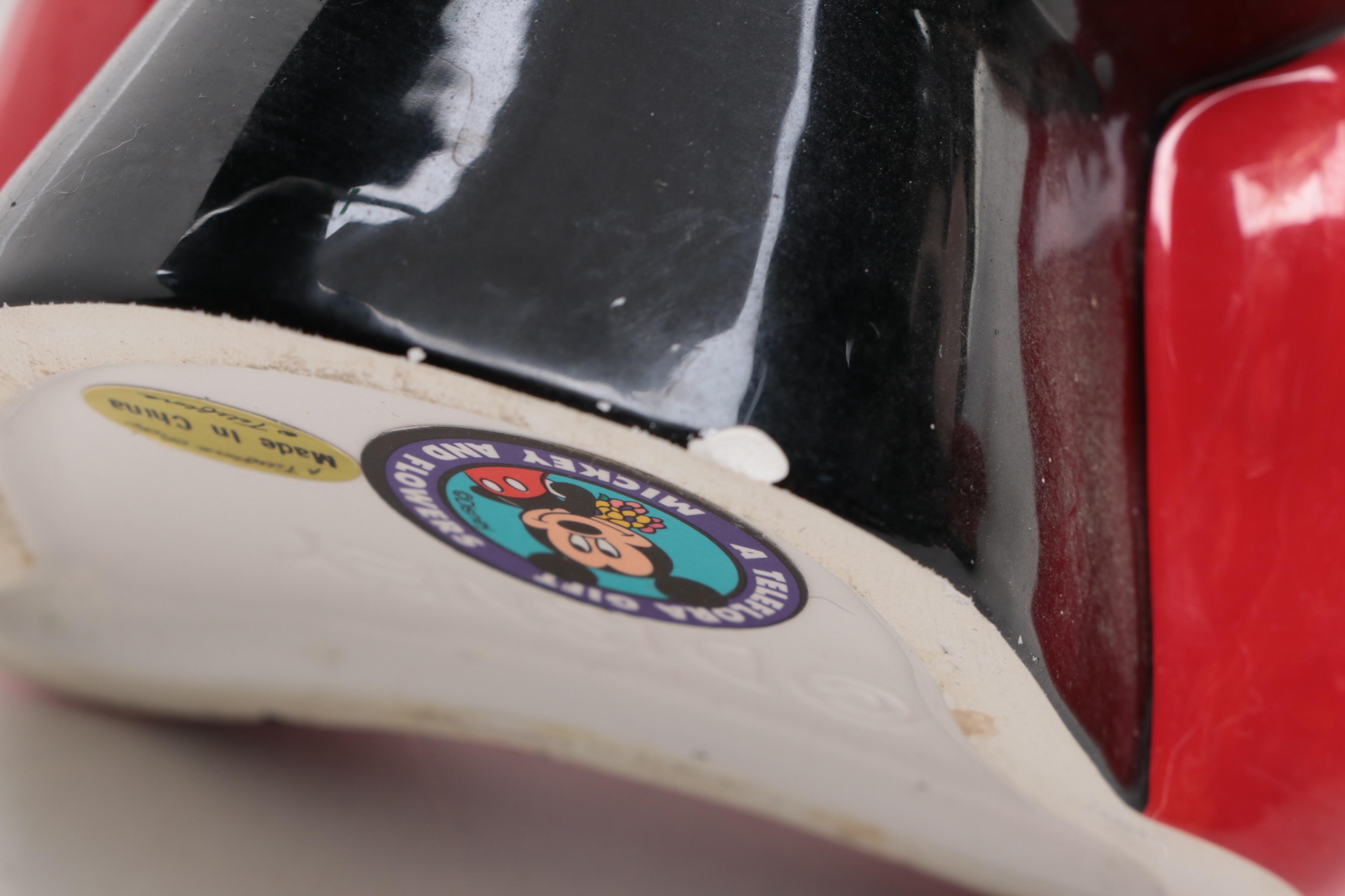 Teleflora Disney Ceramic Mickey Mouse Vases with Cookie Jar