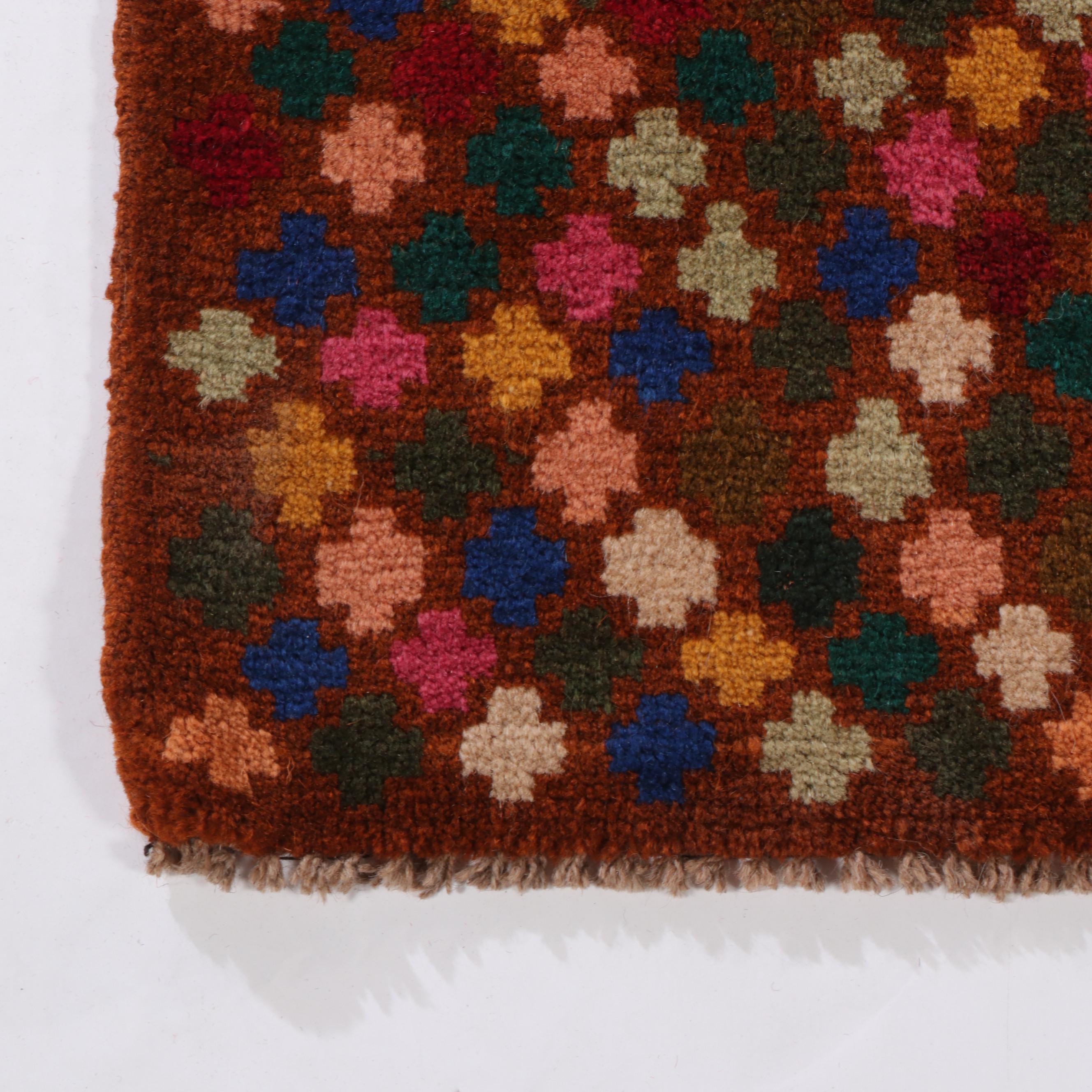 2'11 x 4'5 Hand-Knotted Indo-Persian Gabbeh Accent Rug