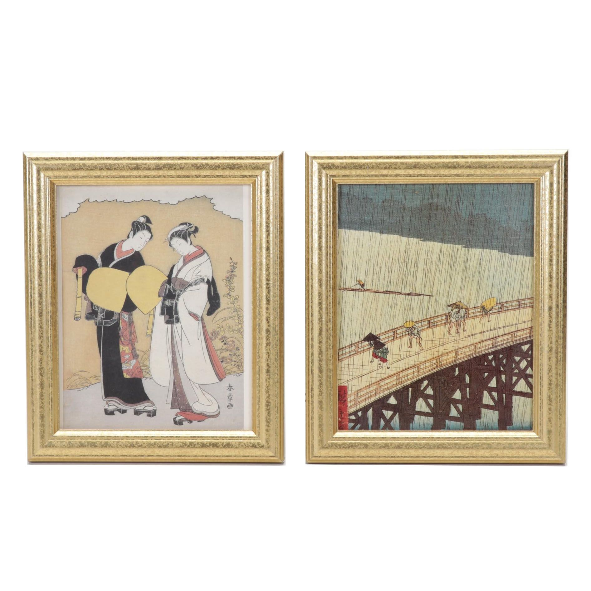 Offset Lithographs After Hiroshige and Katsukawa Shunshō, 21st century