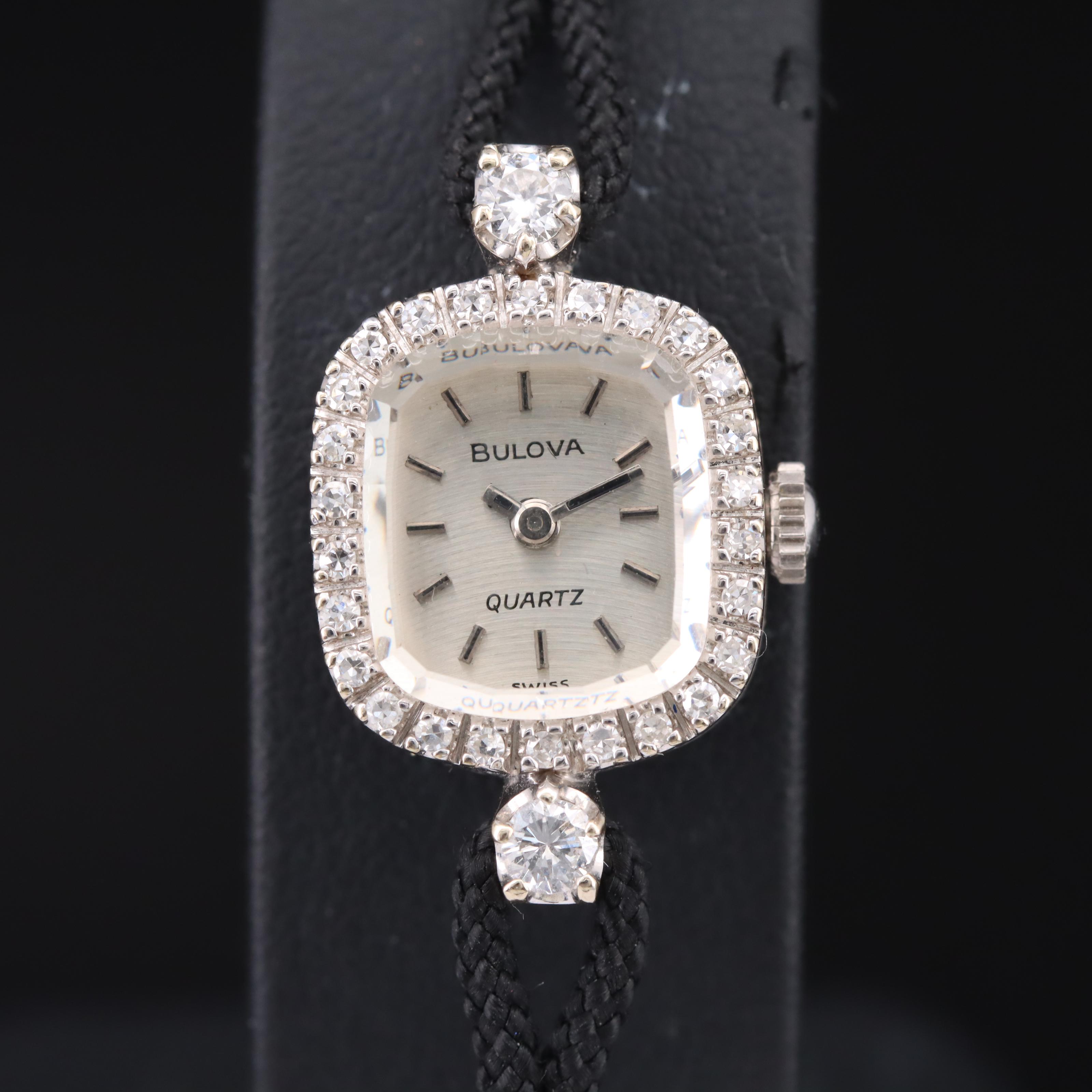 Bulova 14K Diamond Quartz Watch