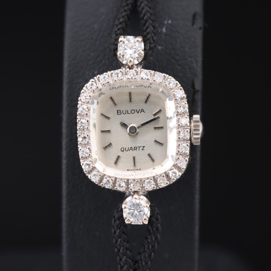 Bulova 14K Diamond Quartz Wristwatch