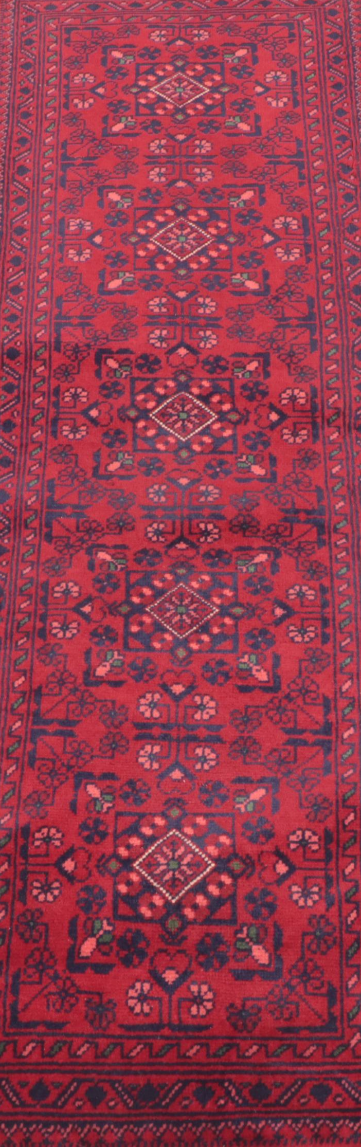 1'10 x 5'7 Hand-Knotted Afghan Kunduz Carpet Runner