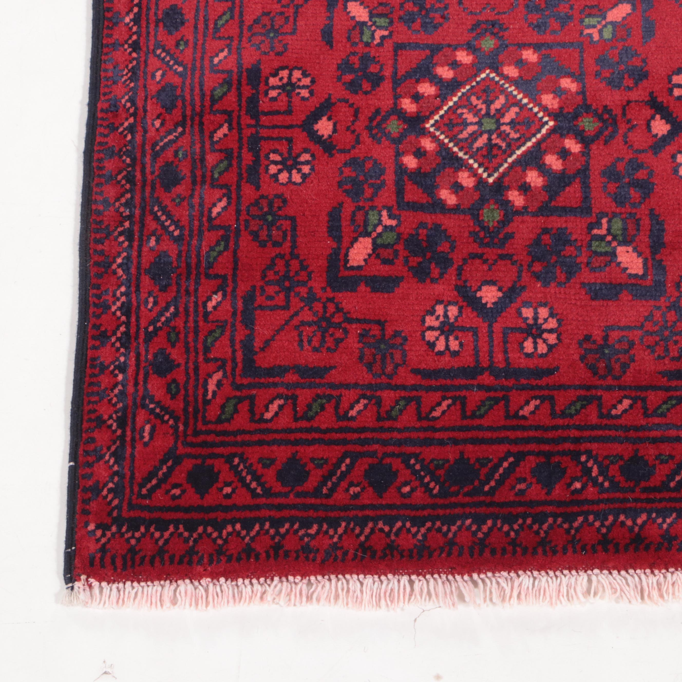 1'10 x 5'7 Hand-Knotted Afghan Kunduz Carpet Runner
