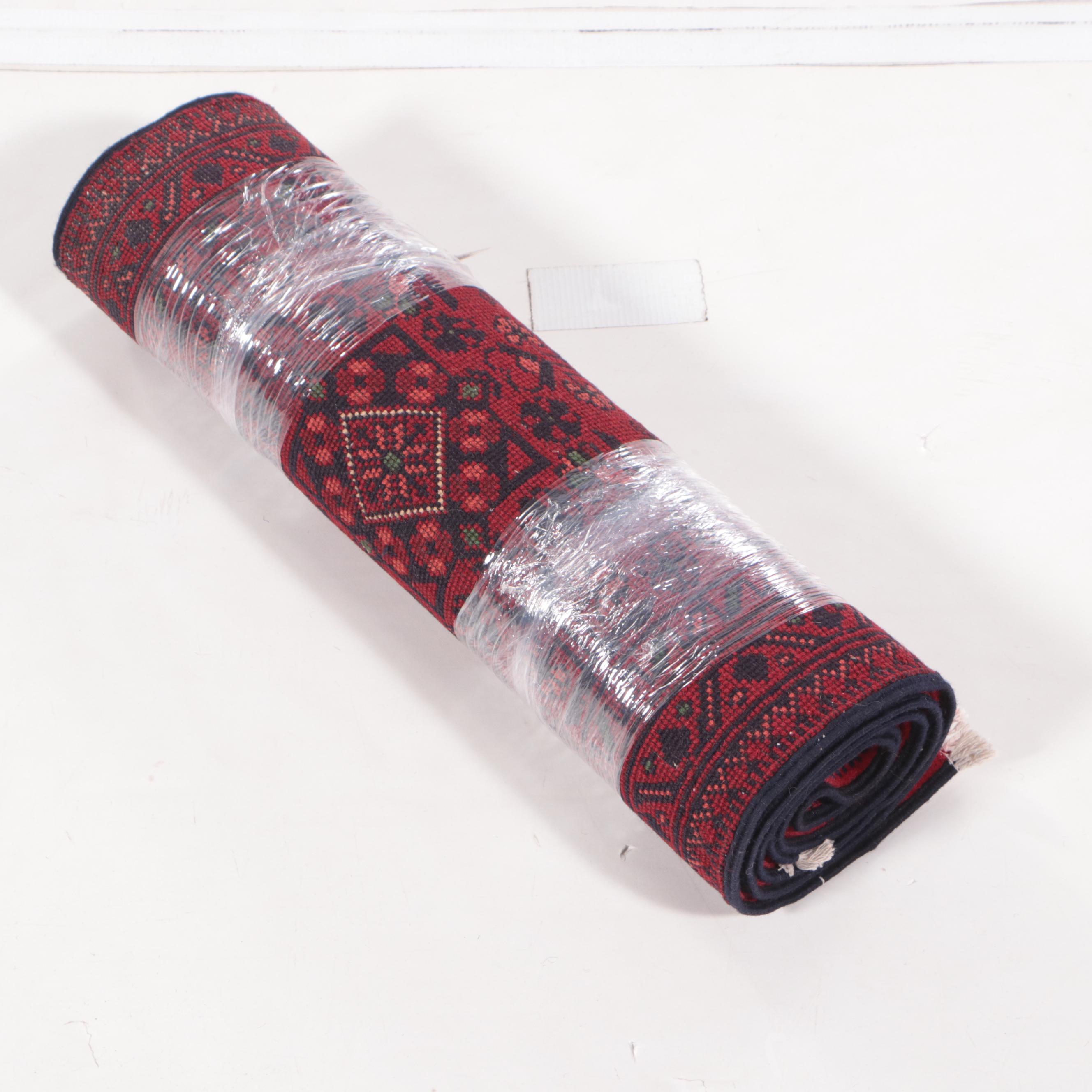 1'10 x 5'7 Hand-Knotted Afghan Kunduz Carpet Runner