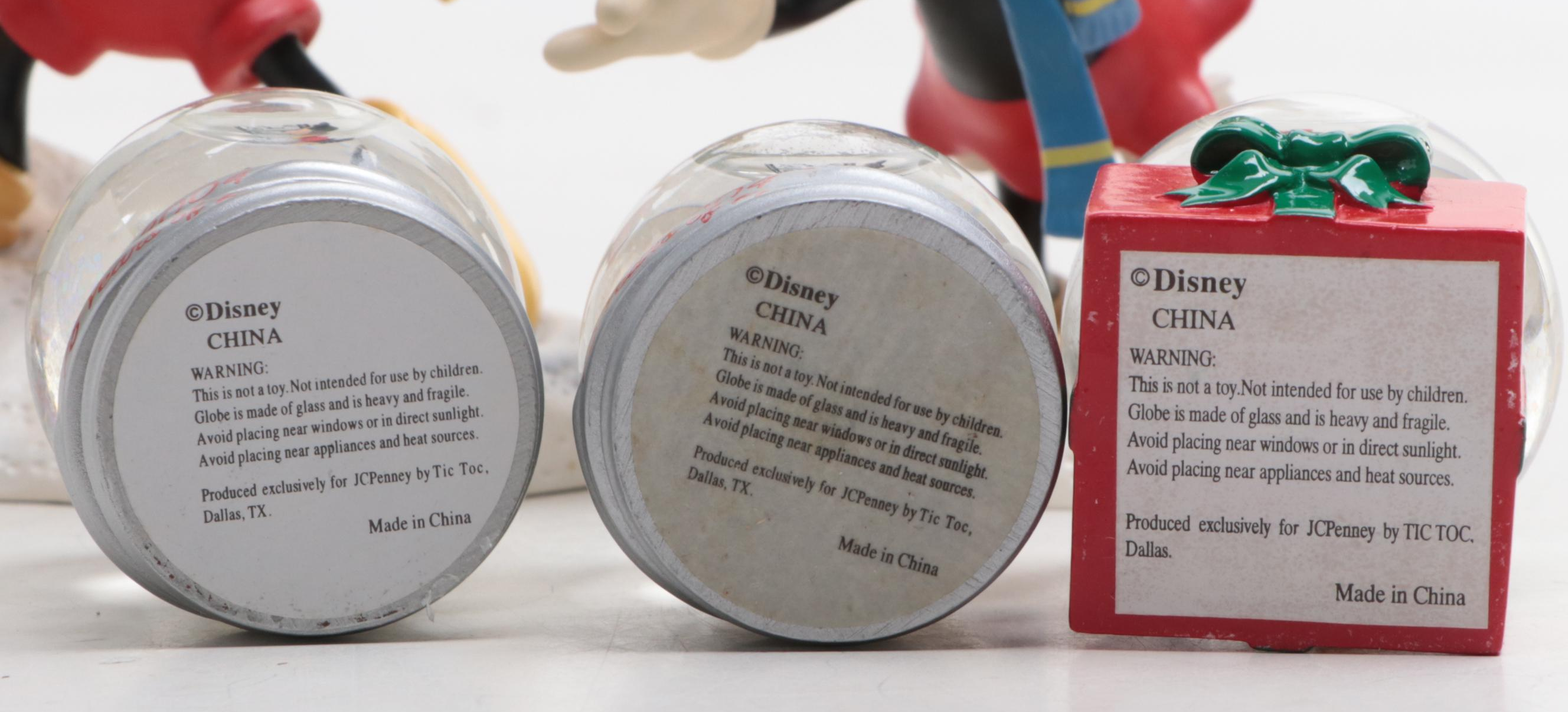 Walt Disney "Merry Messengers" Ceramic Figurines and Other Snow Globes