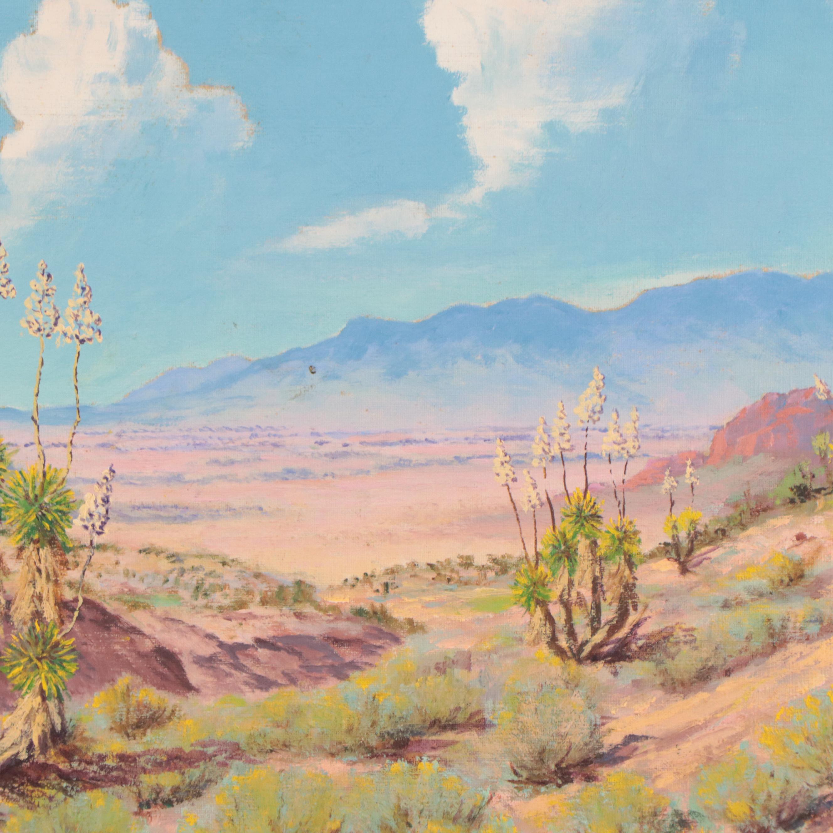William Riddle Warner Western Landscape Oil Painting, Circa 1940