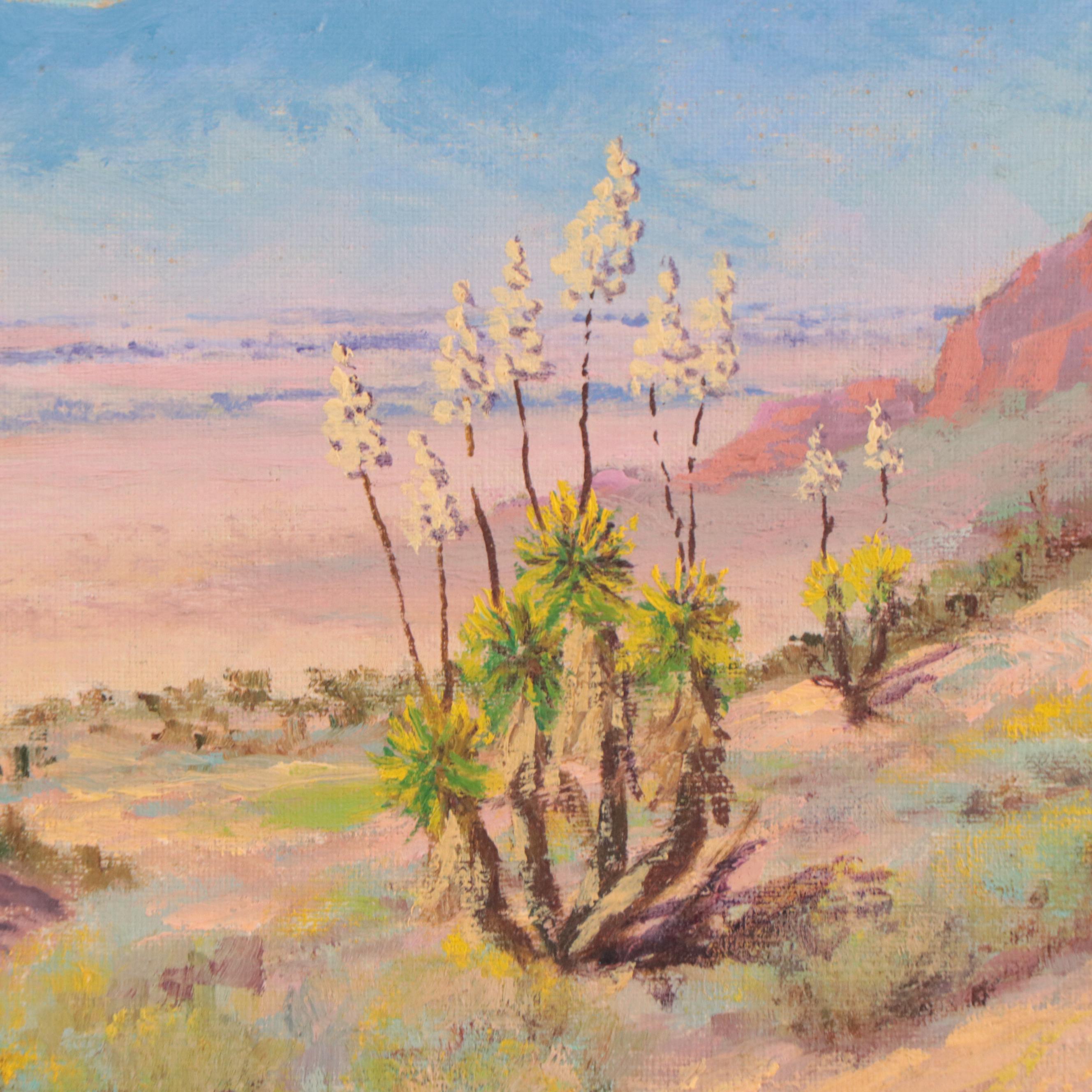 William Riddle Warner Western Landscape Oil Painting, Circa 1940