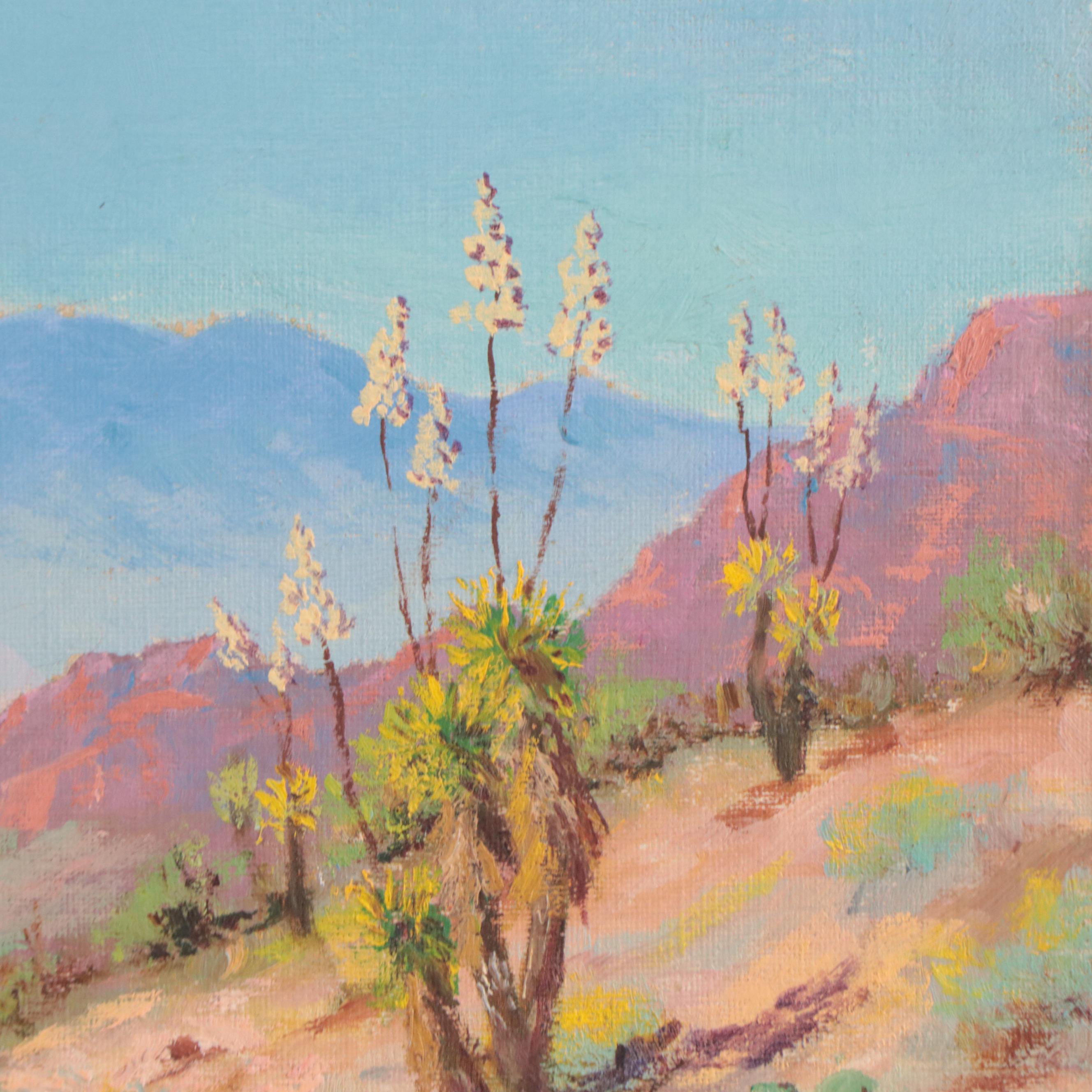 William Riddle Warner Western Landscape Oil Painting, Circa 1940