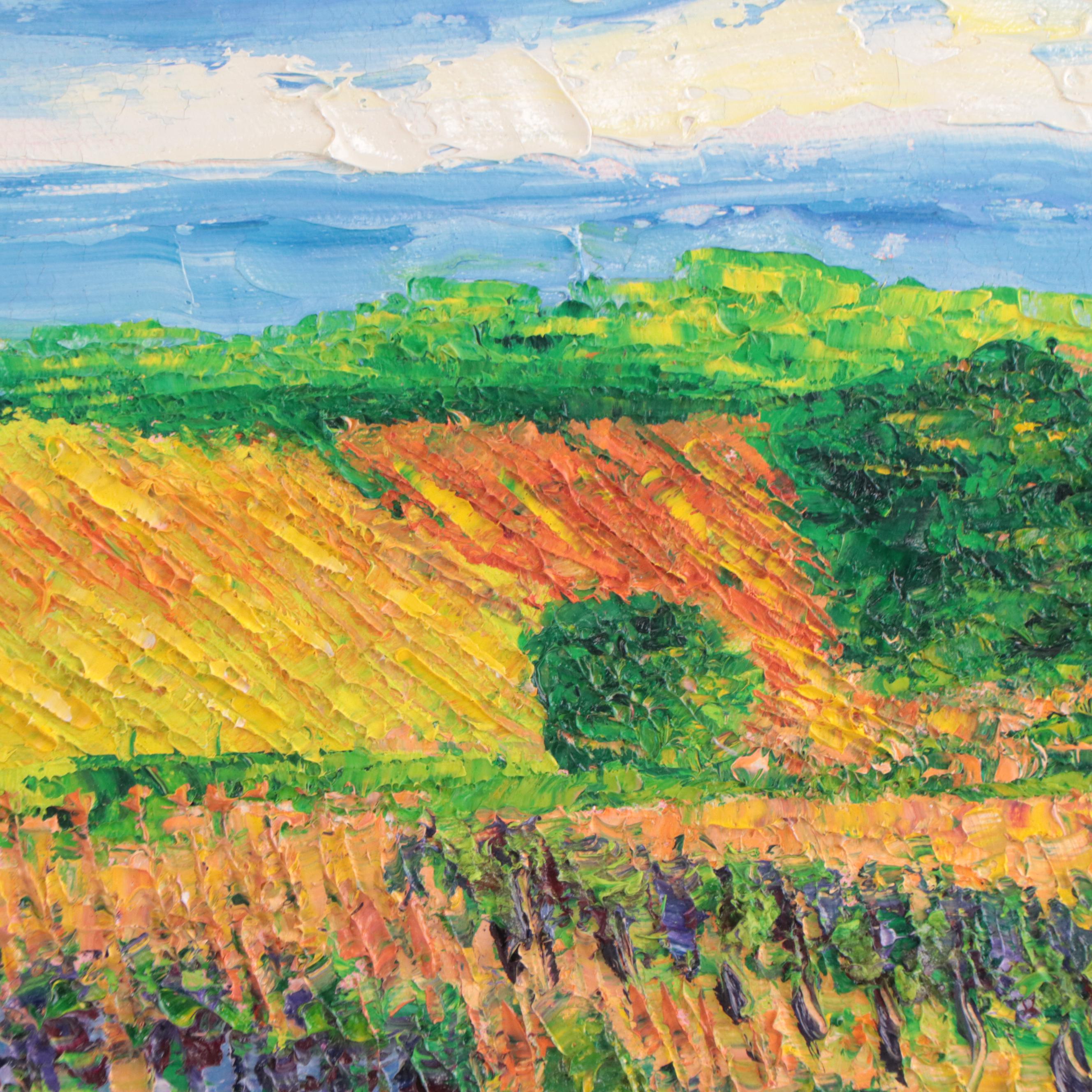 SRO Landscape Oil Painting "Cortona Grapes," 2008