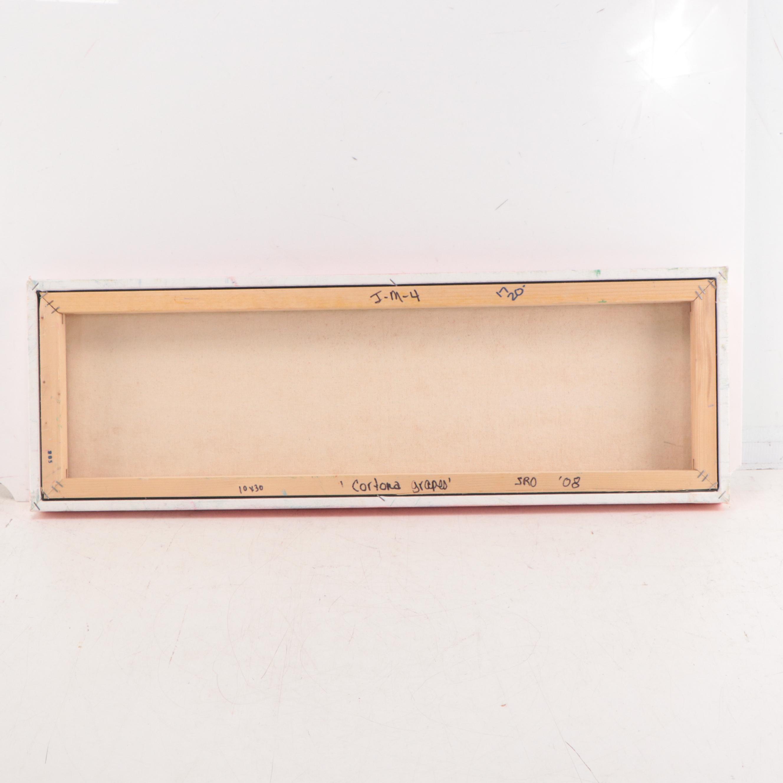 SRO Landscape Oil Painting "Cortona Grapes," 2008