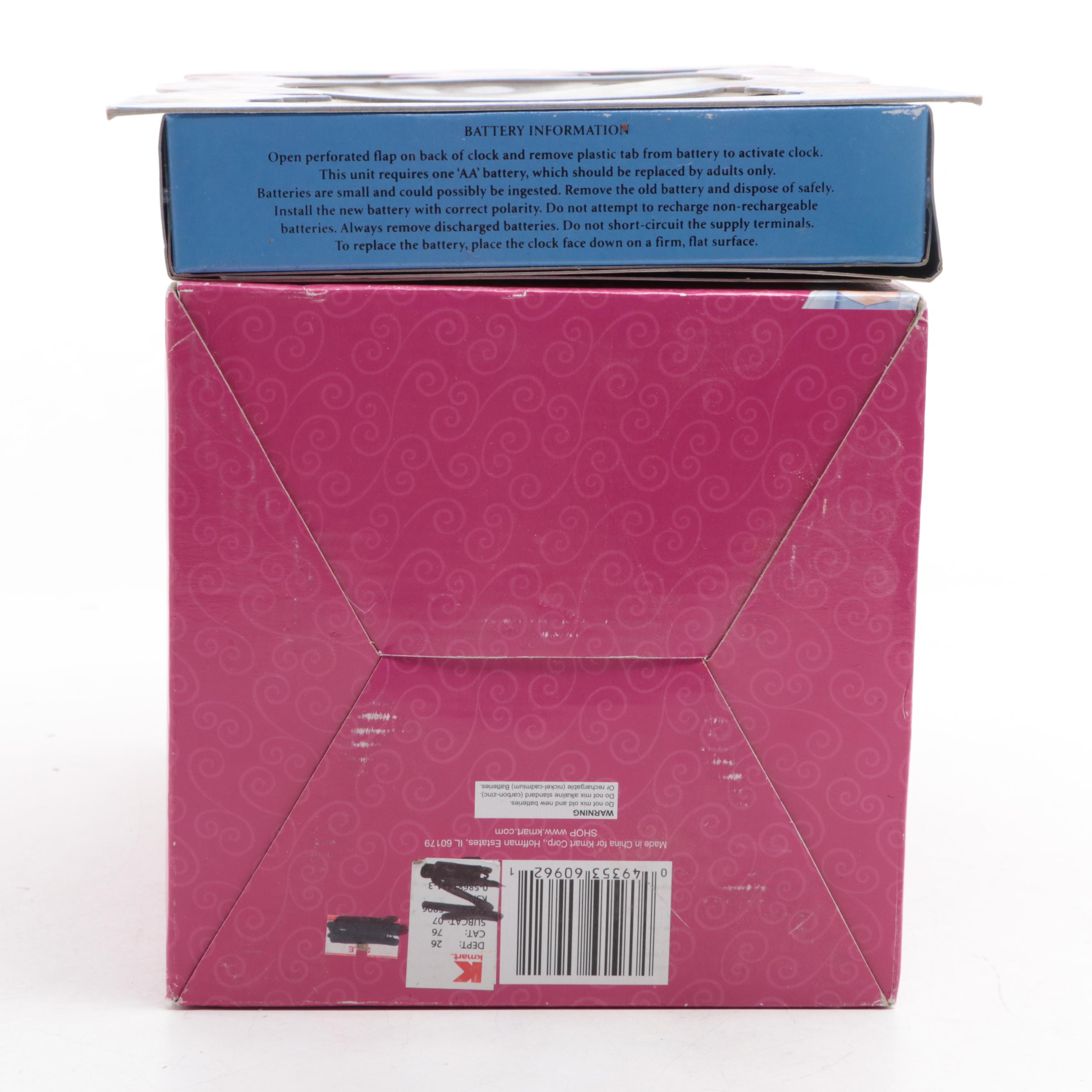 Disney "Time for the Ball" and "Disney Princess" Clocks