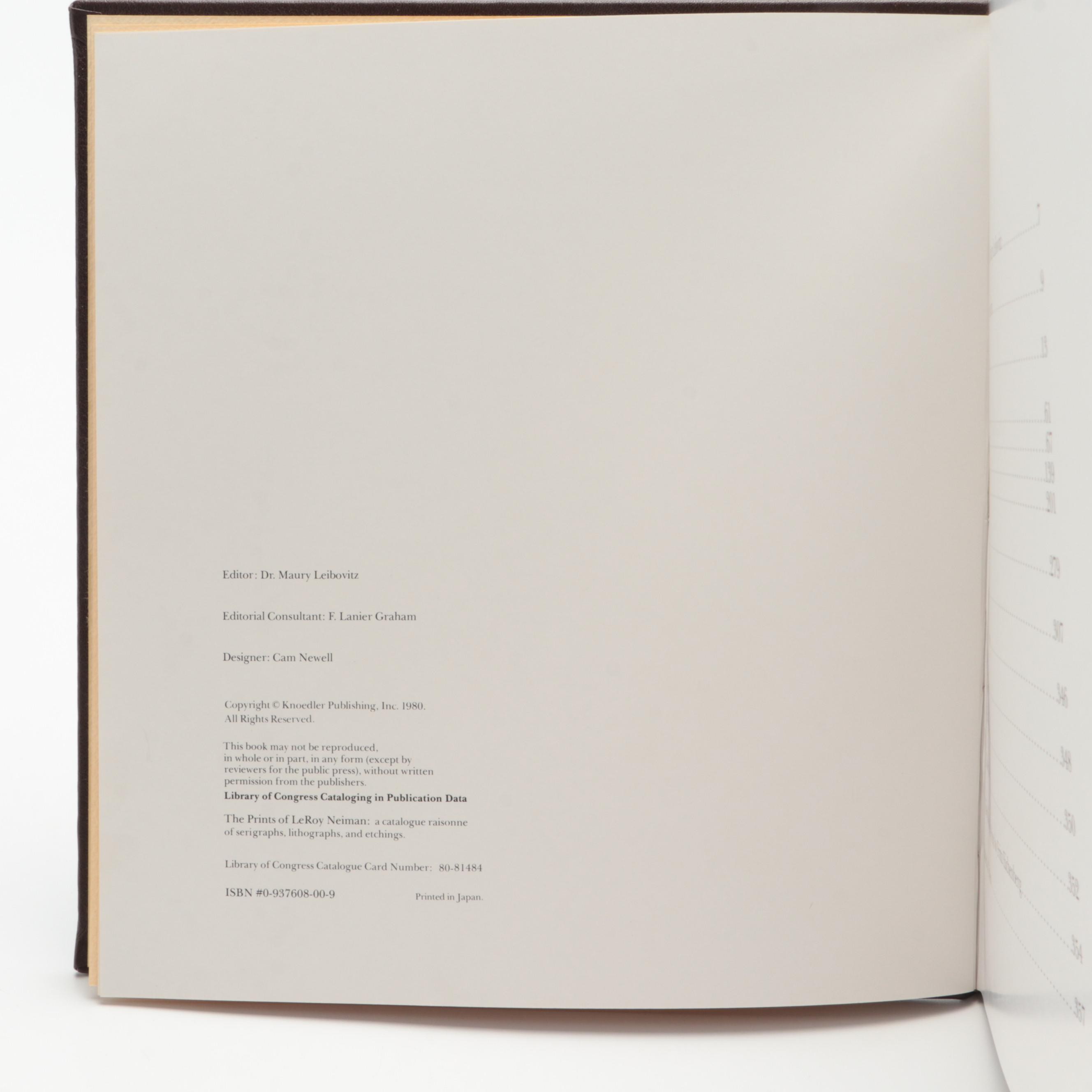 Signed Limited Edition "The Prints of LeRoy Neiman: A Catalogue Raisonné," 1980