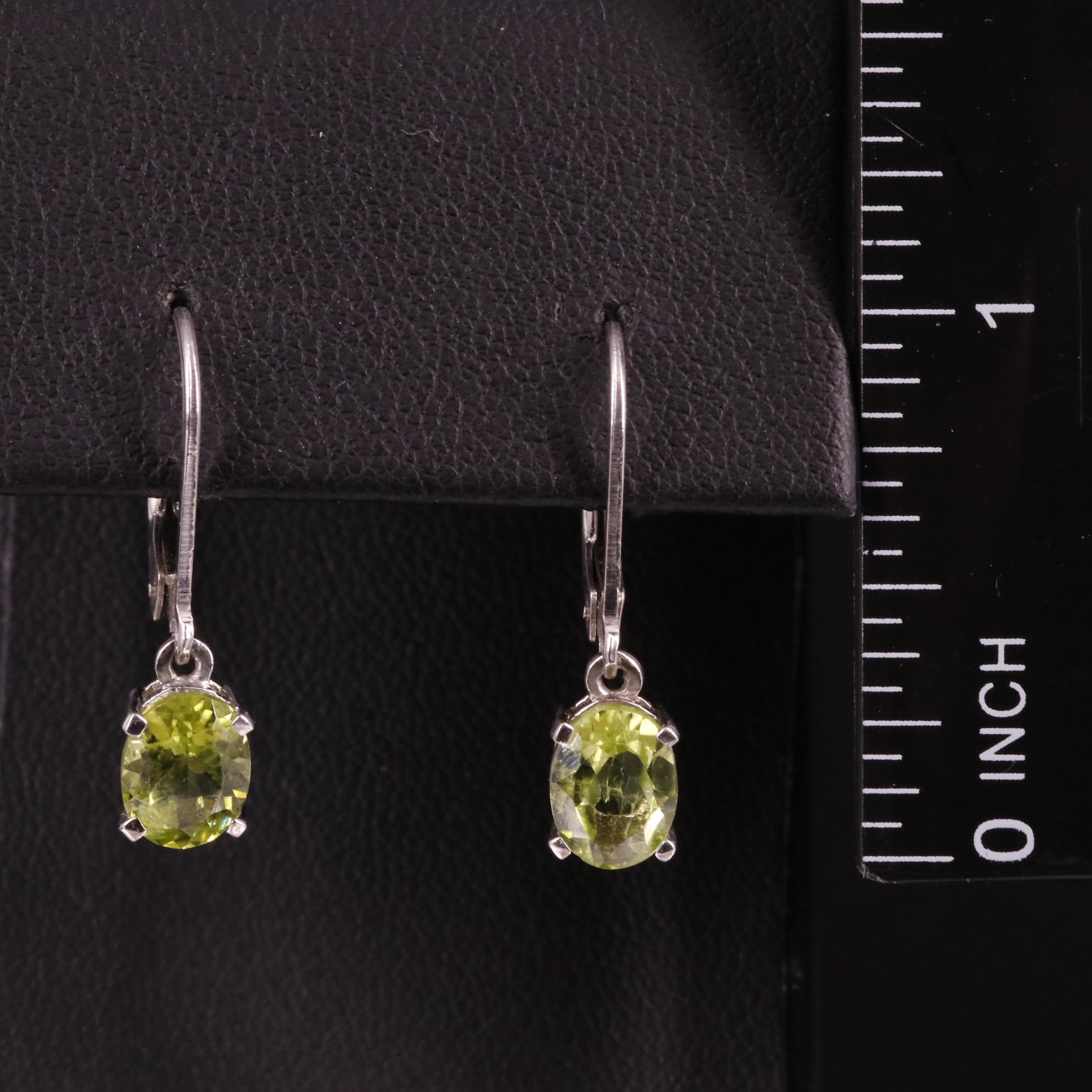 Sterling Peridot Drop Earrings