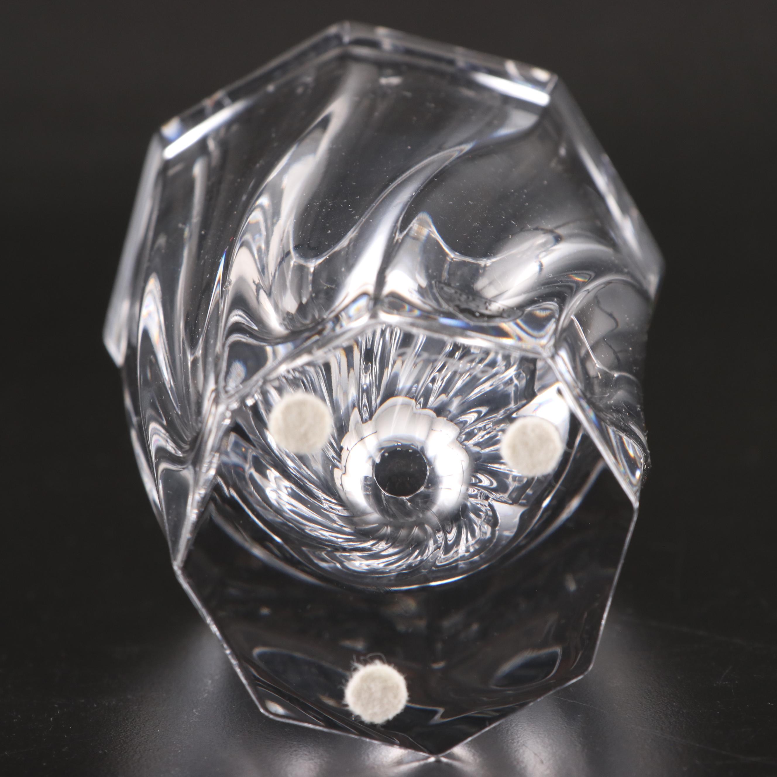 Orrefors "Residence" Glass Vase and Bowl with Val St. Lambert Crystal Bowl