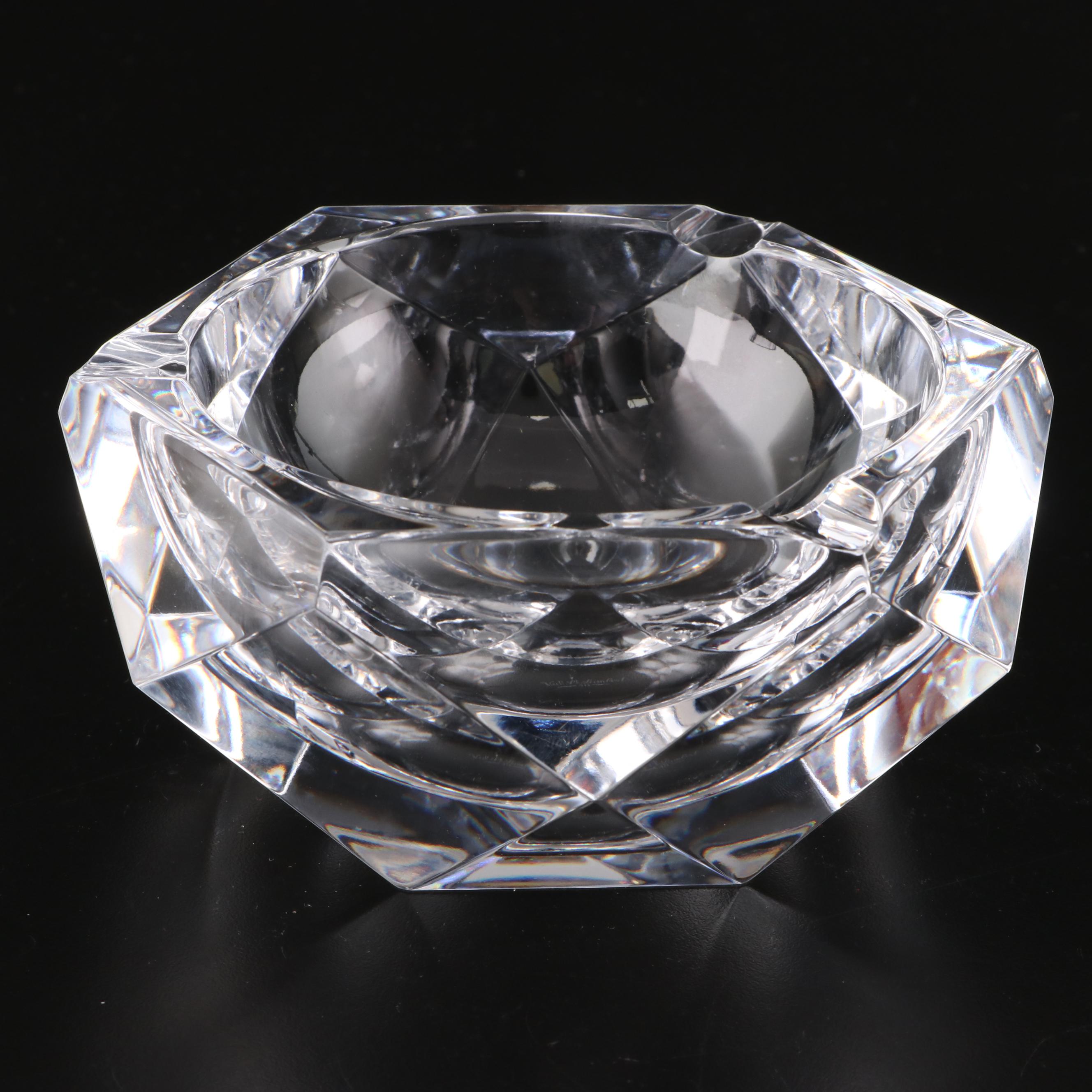 Orrefors "Residence" Glass Vase and Bowl with Val St. Lambert Crystal Bowl