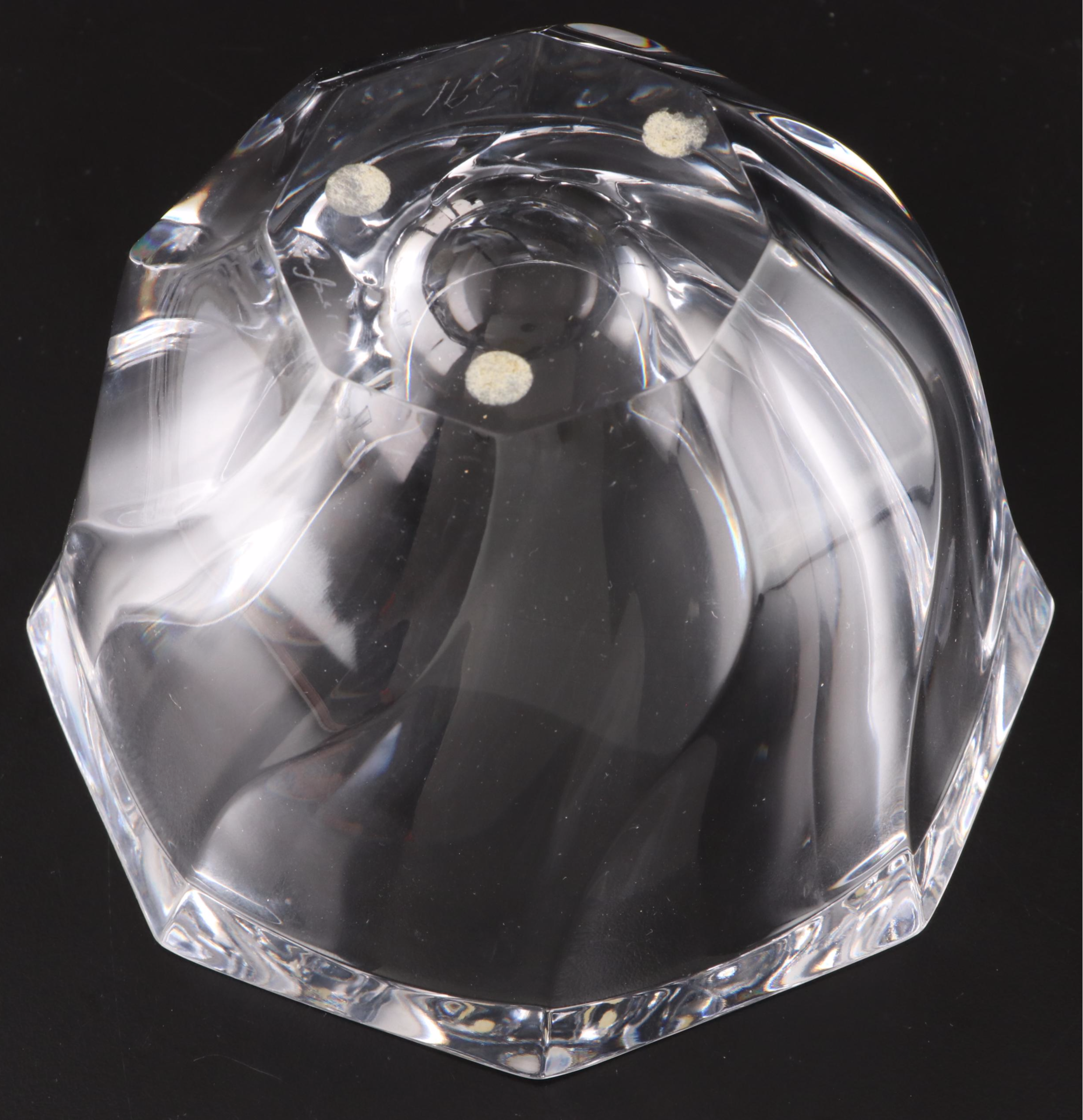 Orrefors "Residence" Glass Vase and Bowl with Val St. Lambert Crystal Bowl