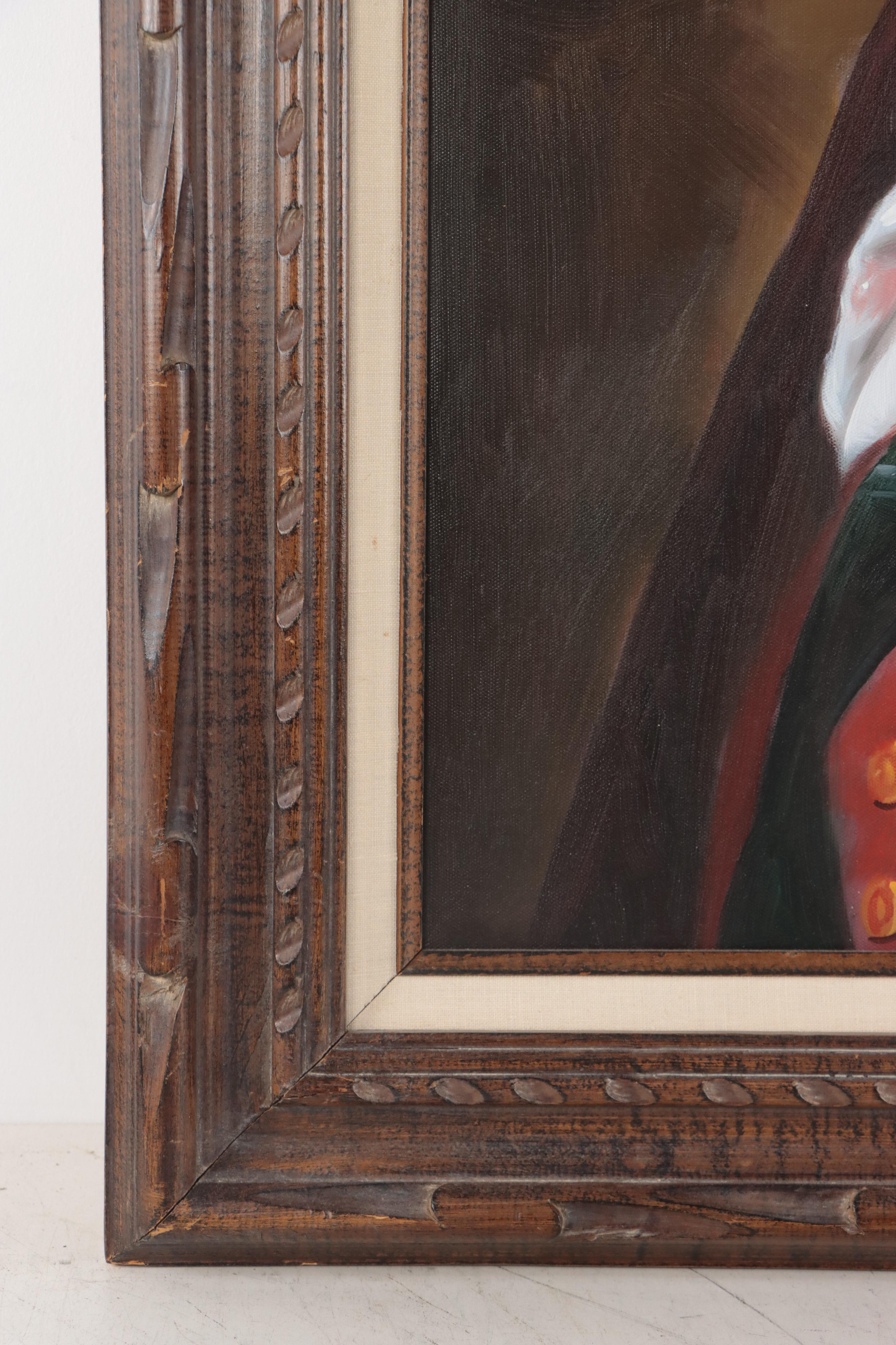 Chimpanzee in Military Uniform Oil Painting