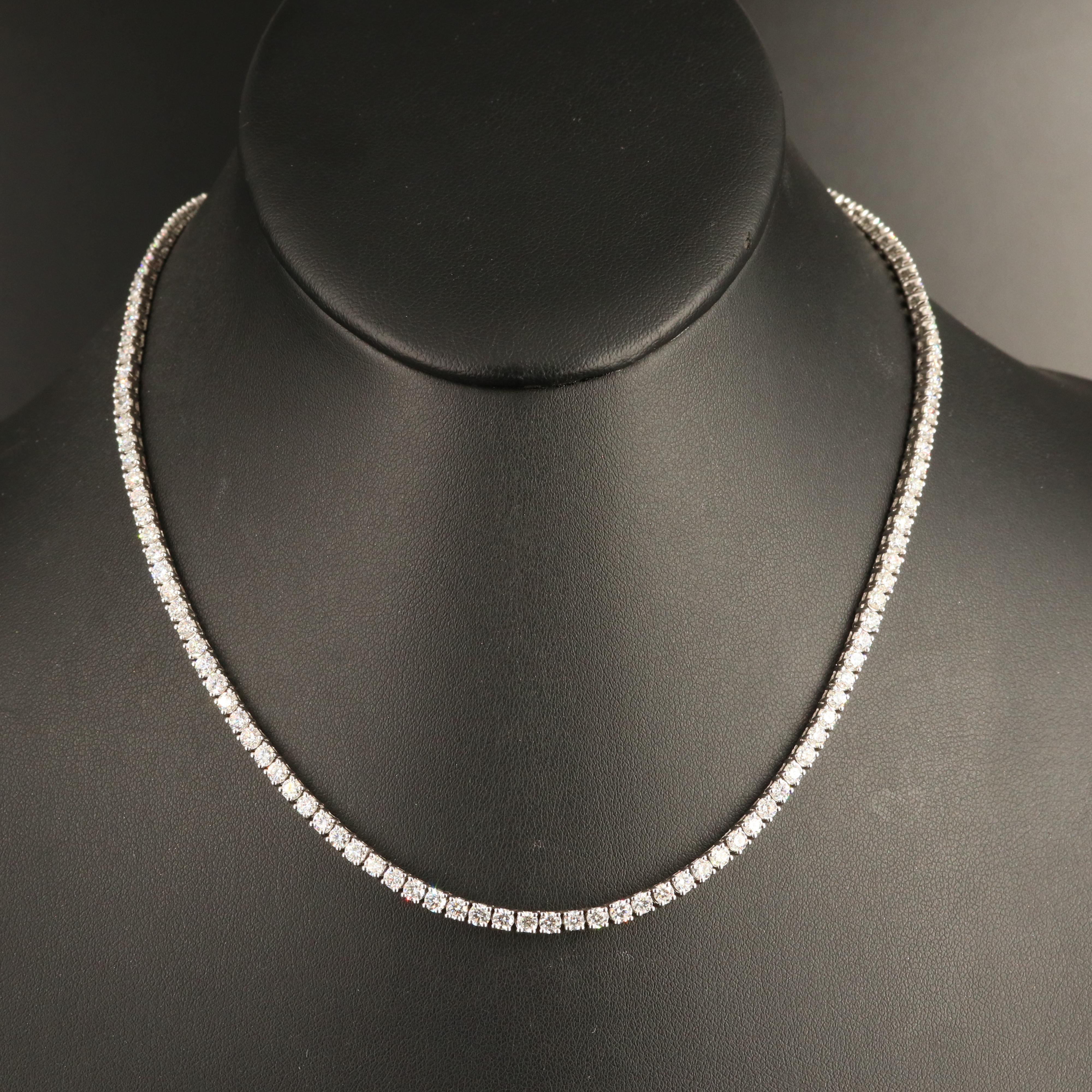 14K 10.12 CTW Lab Grown Diamond Rivière Necklace