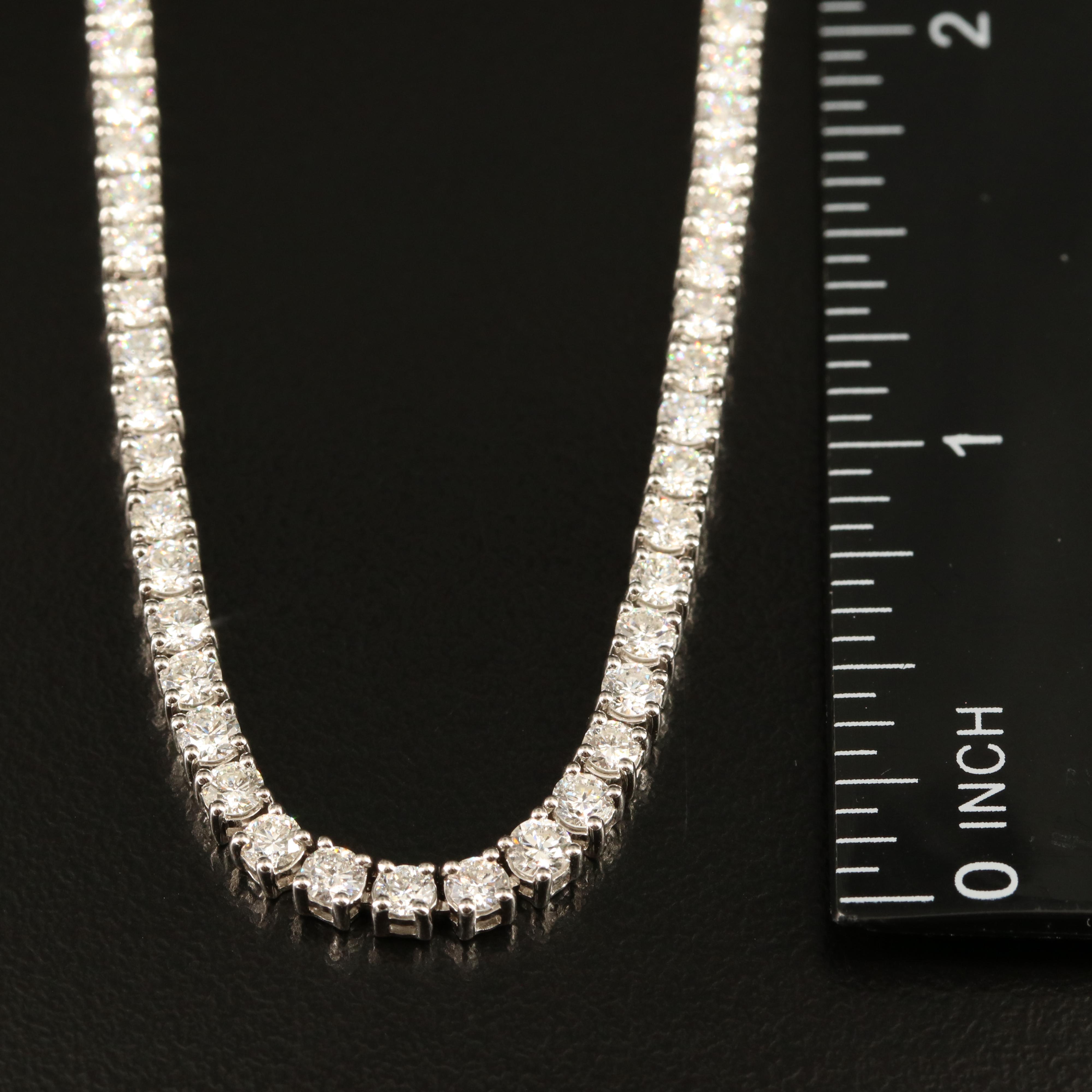 14K 10.12 CTW Lab Grown Diamond Rivière Necklace