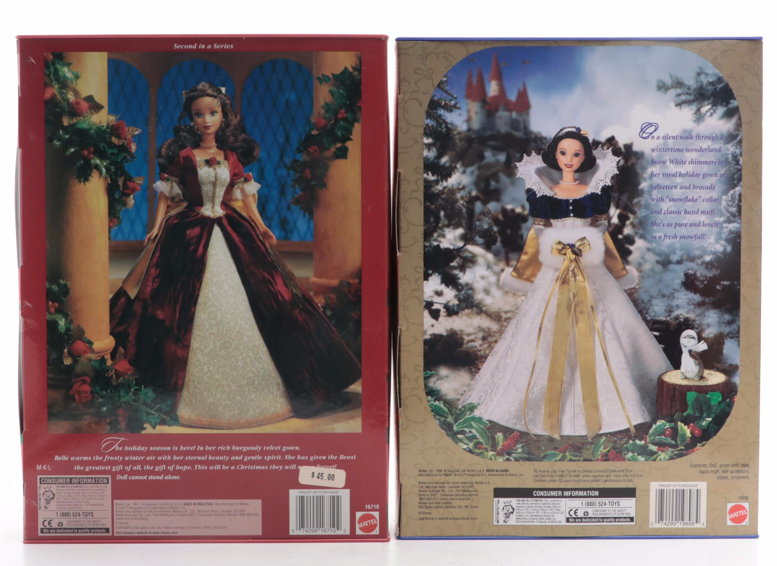 Mattel "Walt Disney World Barbie" and Other Disney Barbie Dolls
