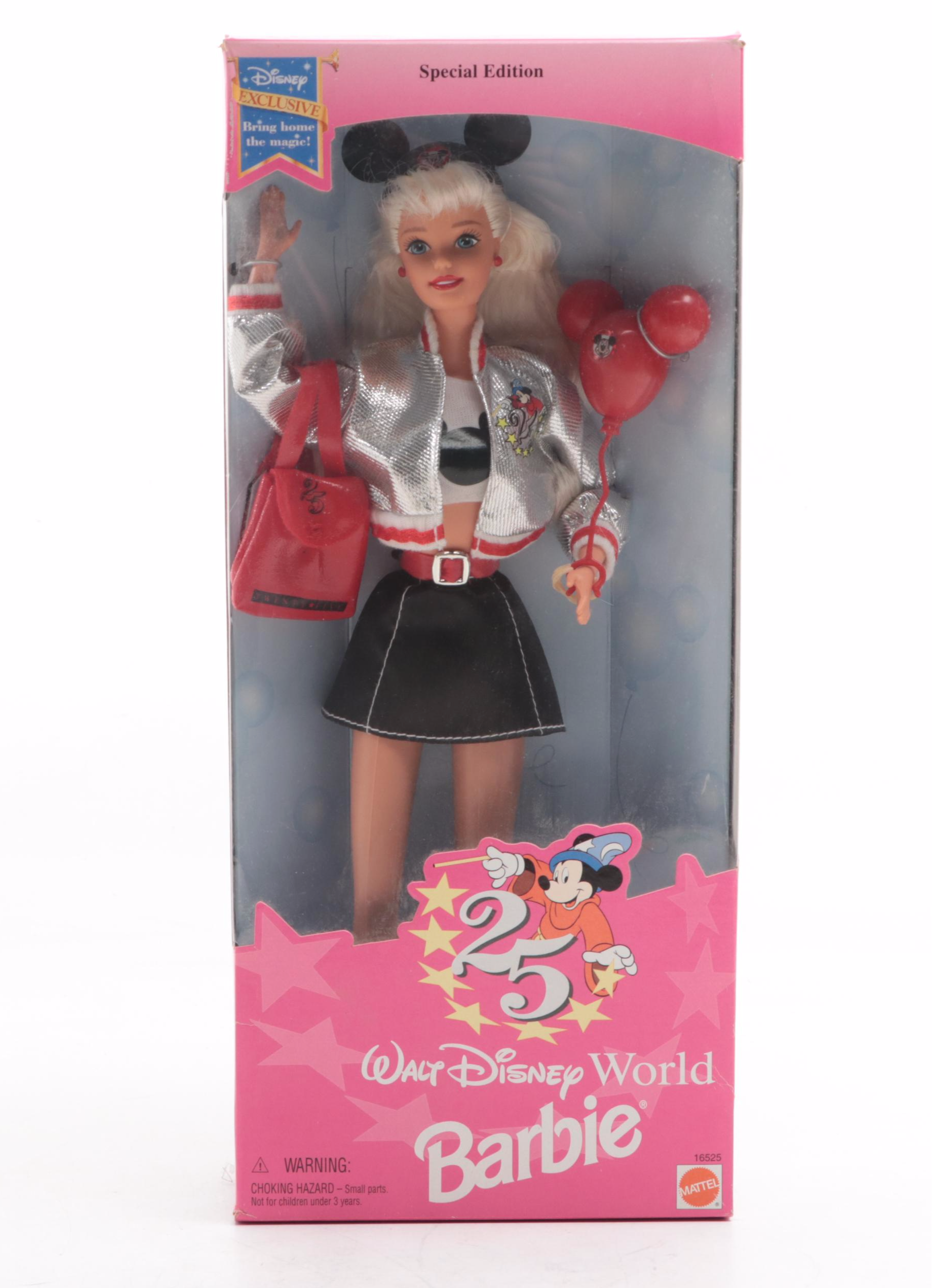 Mattel "Walt Disney World Barbie" and Other Disney Barbie Dolls