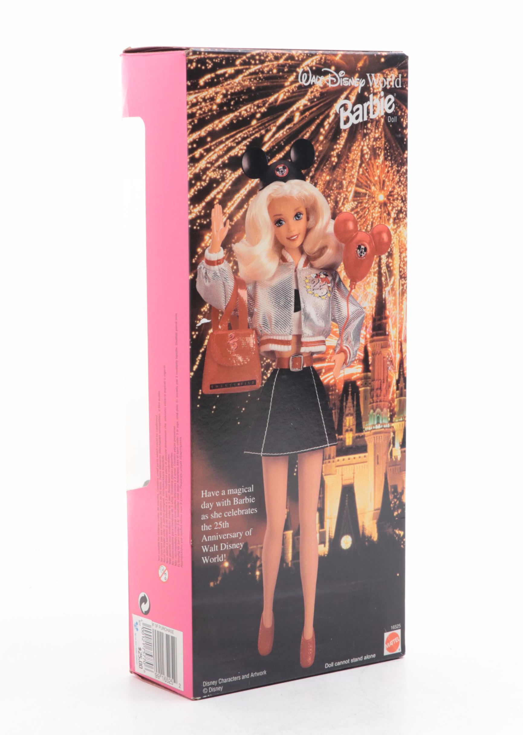 Mattel "Walt Disney World Barbie" and Other Disney Barbie Dolls