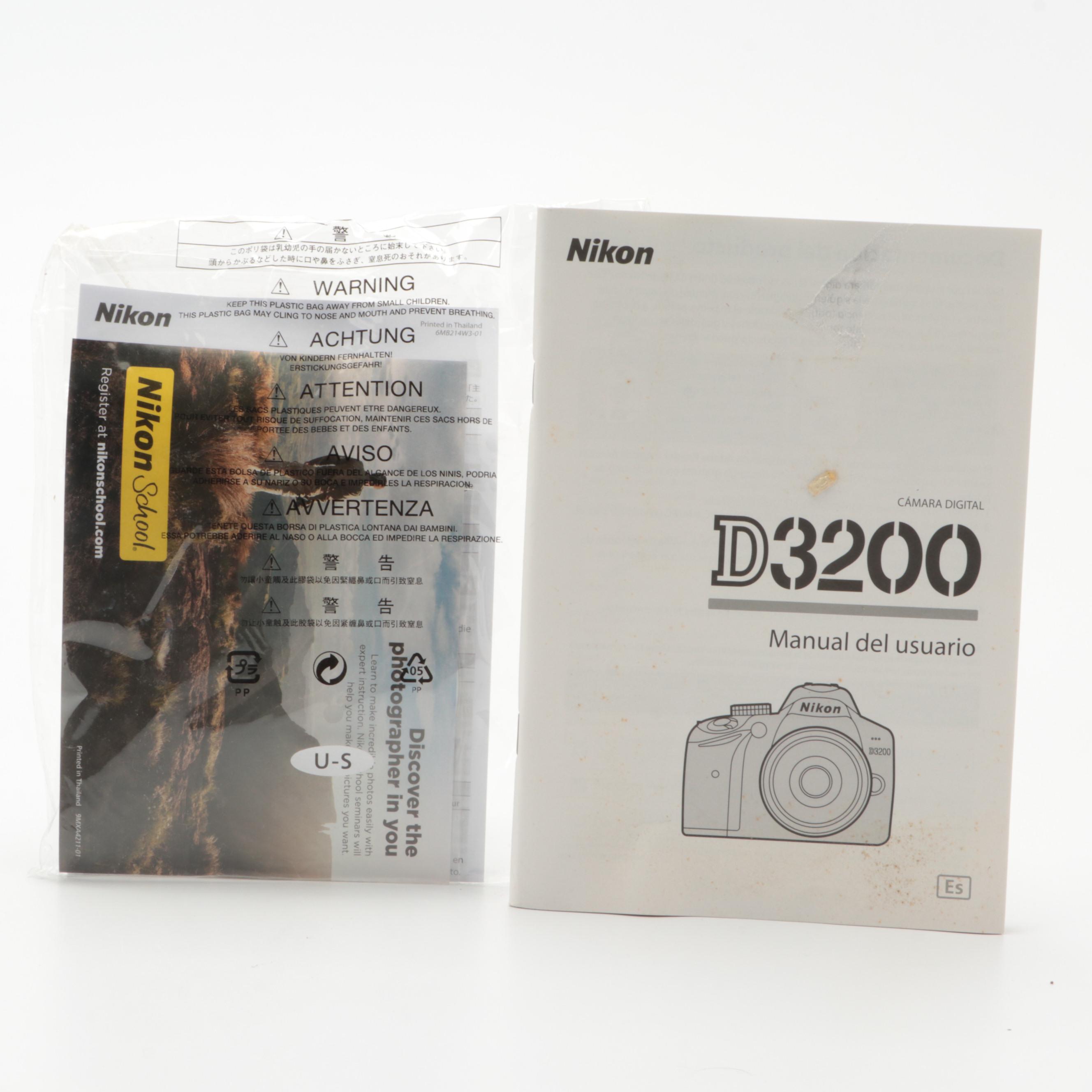 Nikon D3200 DSLR Camera, Double Zoom Lens Kit and Case