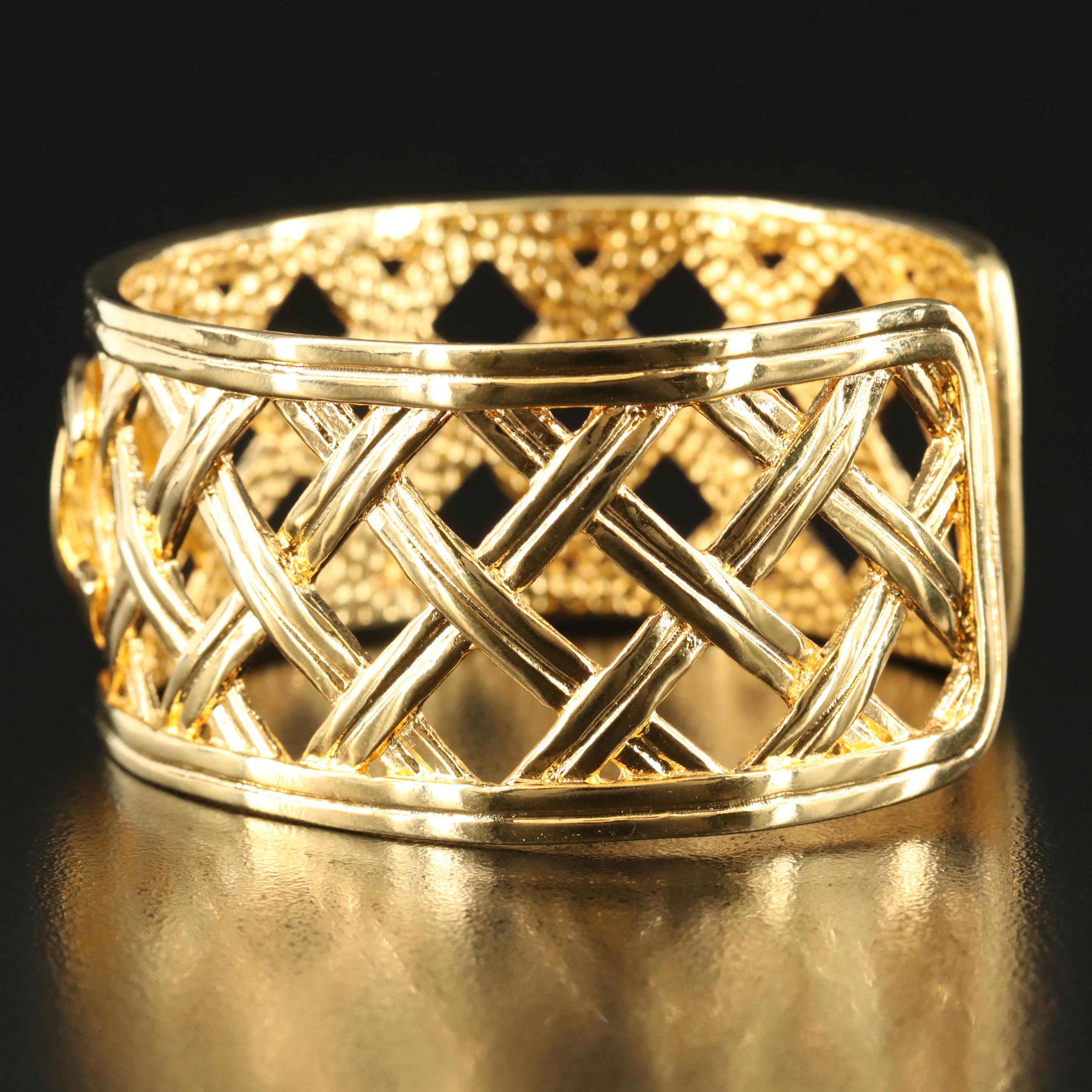 Chanel Open Quilted Logo Cuff