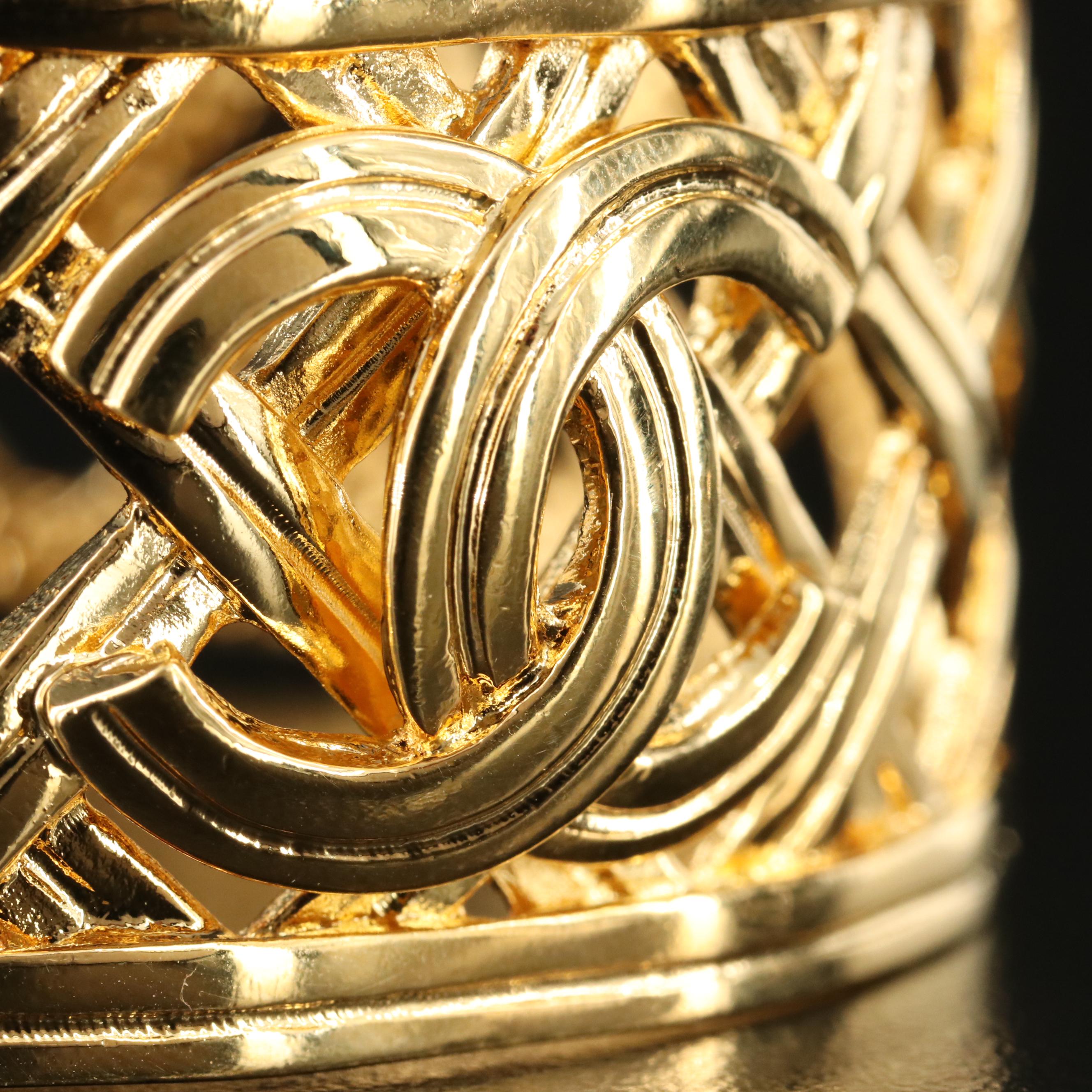 Chanel Open Quilted Logo Cuff