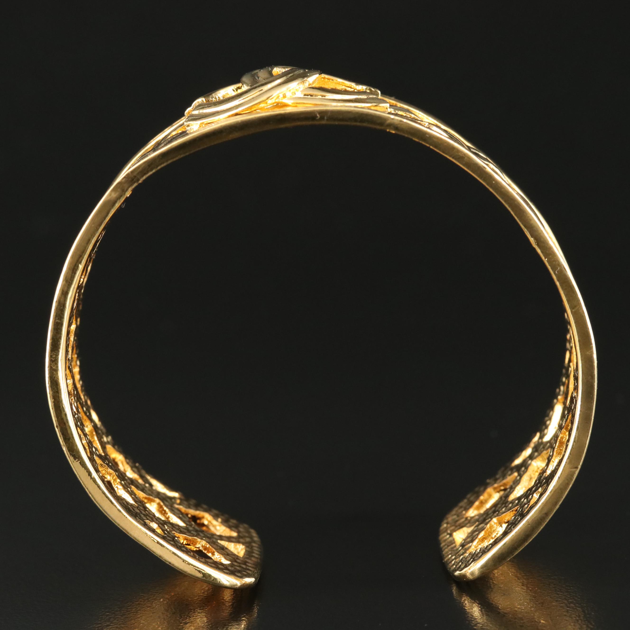 Chanel Open Quilted Logo Cuff