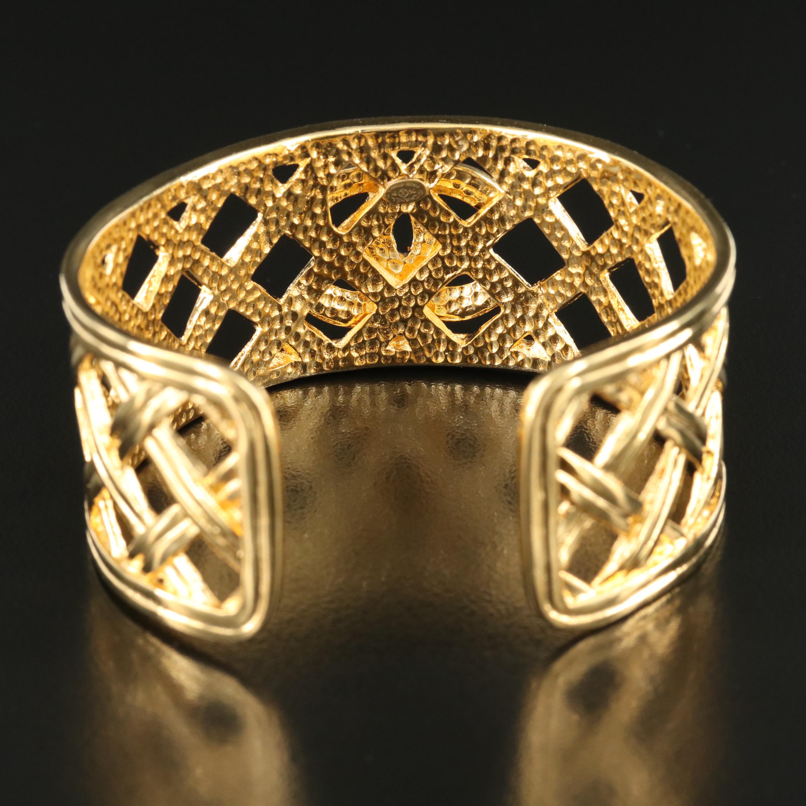 Chanel Open Quilted Logo Cuff